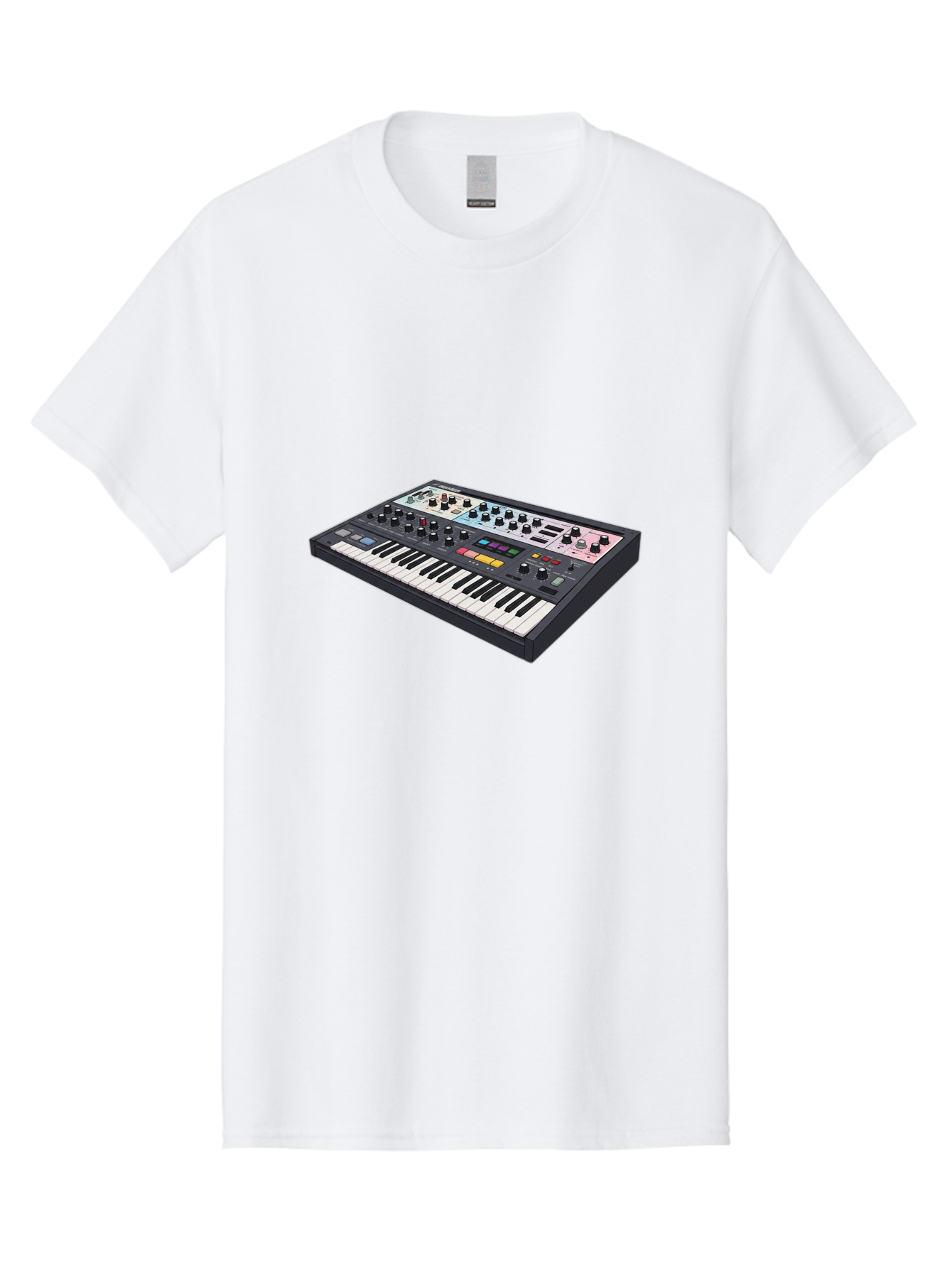 Roland-Jupiter-8 Men'S Graphic Tee, 100% Cotton, Comfortable Casual Summer Wear, Machine Washable, Music Synthesizer, Electronic Keyboard, Midi Controller, Sound Editing, Music Production, Audio Equipment, Musical Instrument, Korg Synthesizer, Bab362