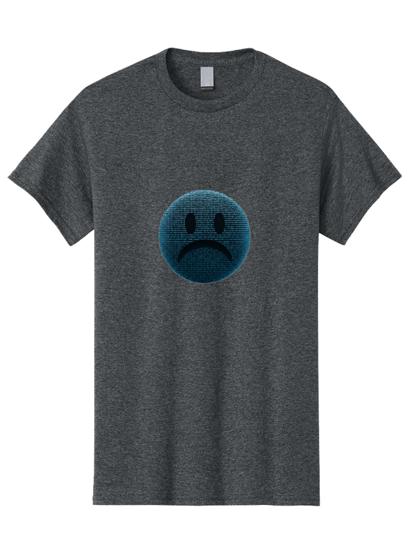Sad-Face Men'S Graphic Tee, 100% Cotton, Comfortable Casual Summer Wear, Machine Washable, Sad Face Emoticon, Unhappy Expression, Displeased Emotion, Negative Sentiment, Frowning Face, Upset Feeling, Distressed Mood Bab372
