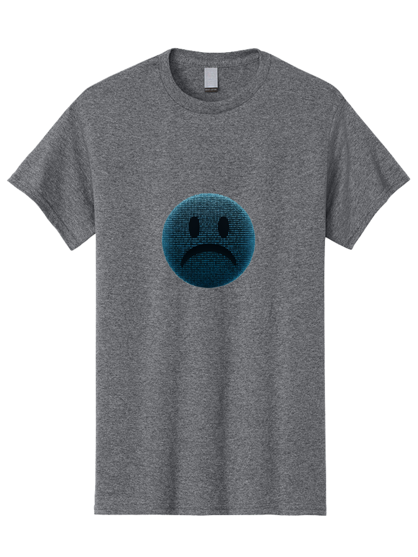 Sad-Face Men'S Graphic Tee, 100% Cotton, Comfortable Casual Summer Wear, Machine Washable, Sad Face Emoticon, Unhappy Expression, Displeased Emotion, Negative Sentiment, Frowning Face, Upset Feeling, Distressed Mood Bab372