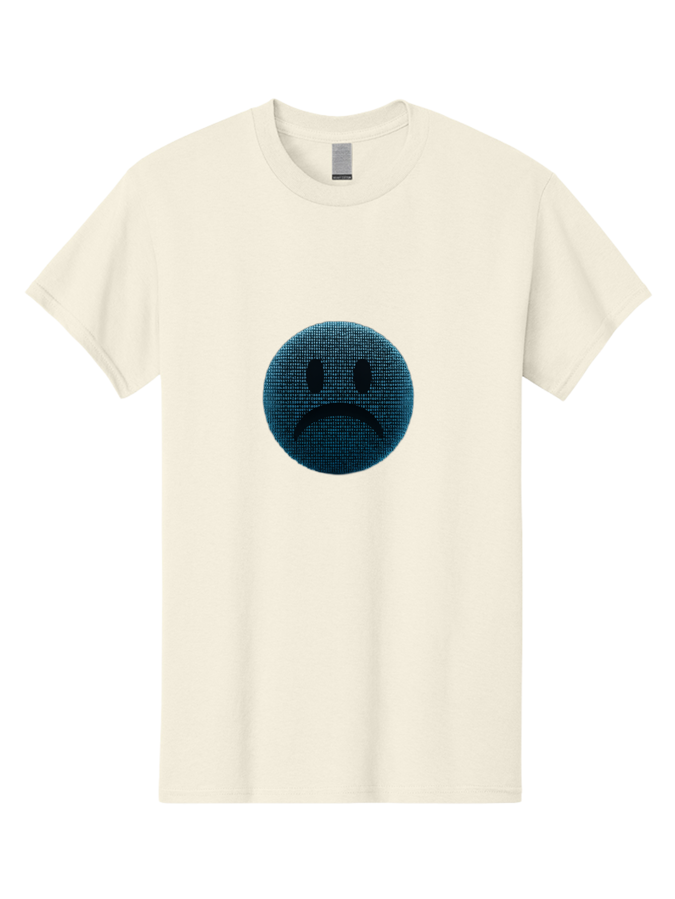 Sad-Face Men'S Graphic Tee, 100% Cotton, Comfortable Casual Summer Wear, Machine Washable, Sad Face Emoticon, Unhappy Expression, Displeased Emotion, Negative Sentiment, Frowning Face, Upset Feeling, Distressed Mood Bab372