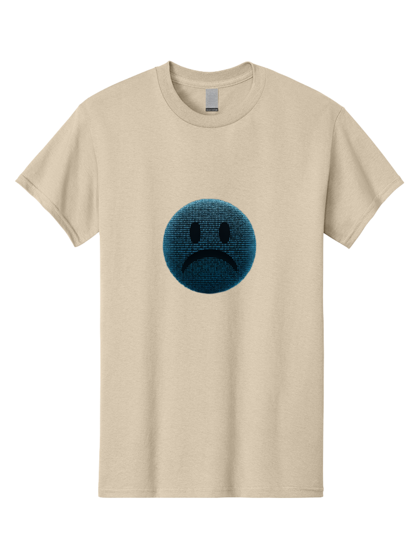 Sad-Face Men'S Graphic Tee, 100% Cotton, Comfortable Casual Summer Wear, Machine Washable, Sad Face Emoticon, Unhappy Expression, Displeased Emotion, Negative Sentiment, Frowning Face, Upset Feeling, Distressed Mood Bab372
