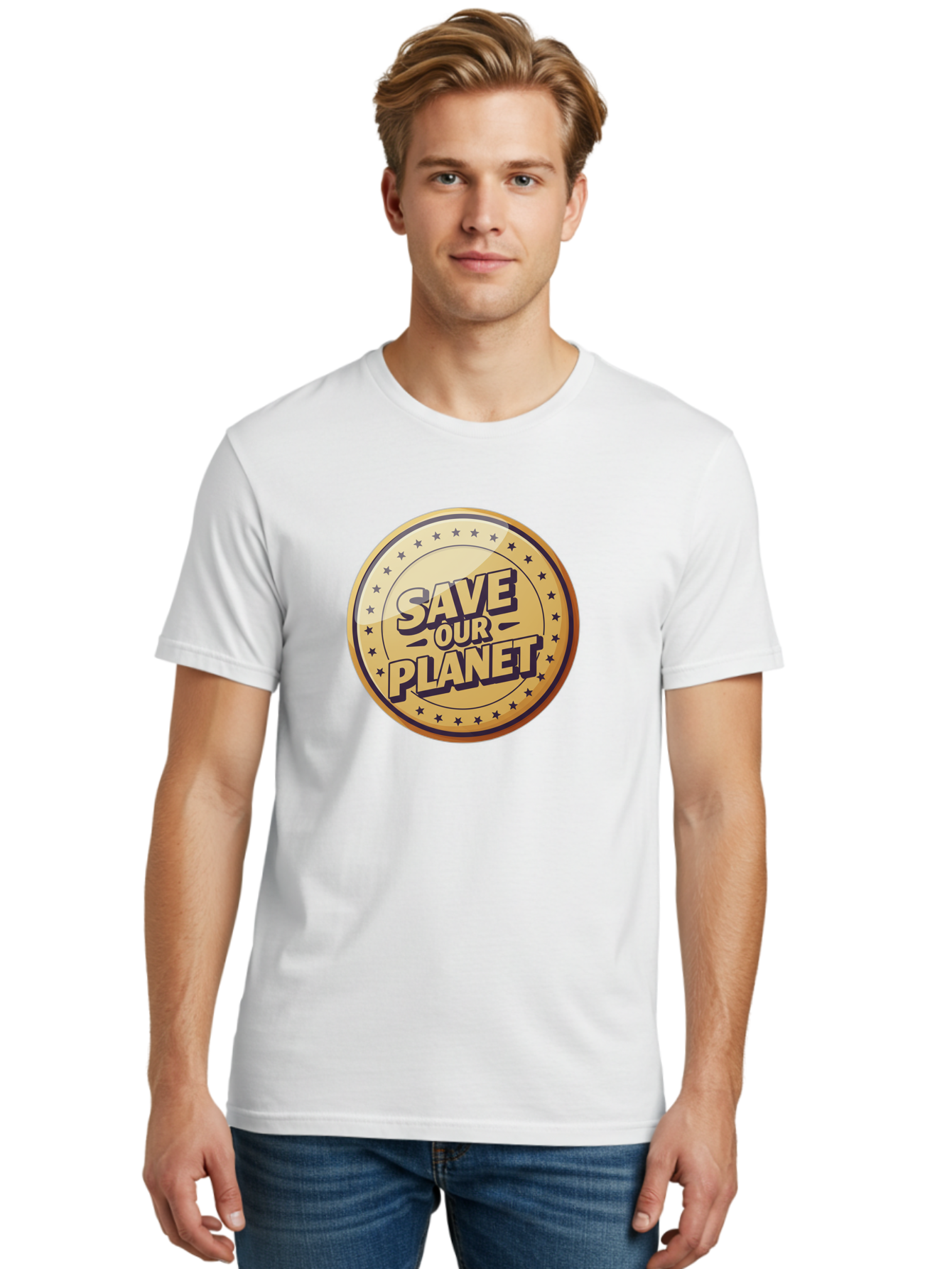 Save-Our-Planet-5 Men'S Graphic Tee, 100% Cotton, Comfortable Casual Summer Wear, Machine Washable, Save Our Planet, Environmental Conservation, Eco-Friendly Initiatives, Sustainability Efforts, Earth Protection, Green Movement, Eco Activism, Bab381