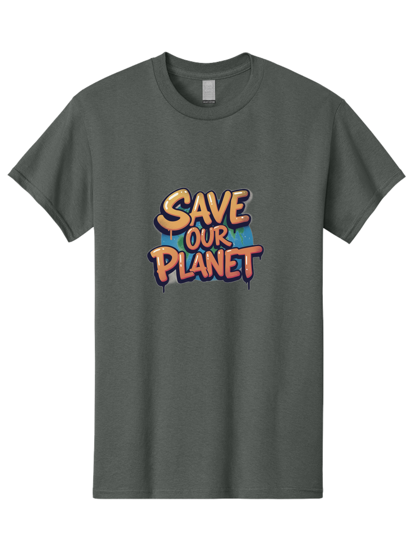 Save-Our-Planet-7 Men'S Graphic Tee, 100% Cotton, Comfortable Casual Summer Wear, Machine Washable, Save The Planet, Eco Friendly, Environmental Awareness, Sustainability, Climate Change, Earth Protection, Green Movement, Conservation Efforts, Bab383