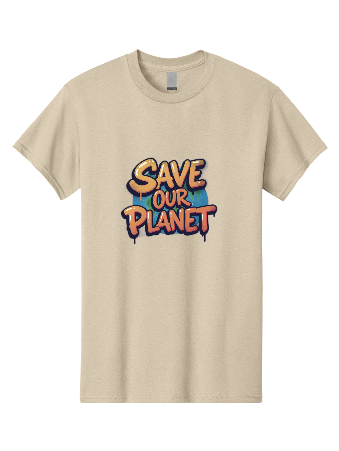 Save-Our-Planet-7 Men'S Graphic Tee, 100% Cotton, Comfortable Casual Summer Wear, Machine Washable, Save The Planet, Eco Friendly, Environmental Awareness, Sustainability, Climate Change, Earth Protection, Green Movement, Conservation Efforts, Bab383