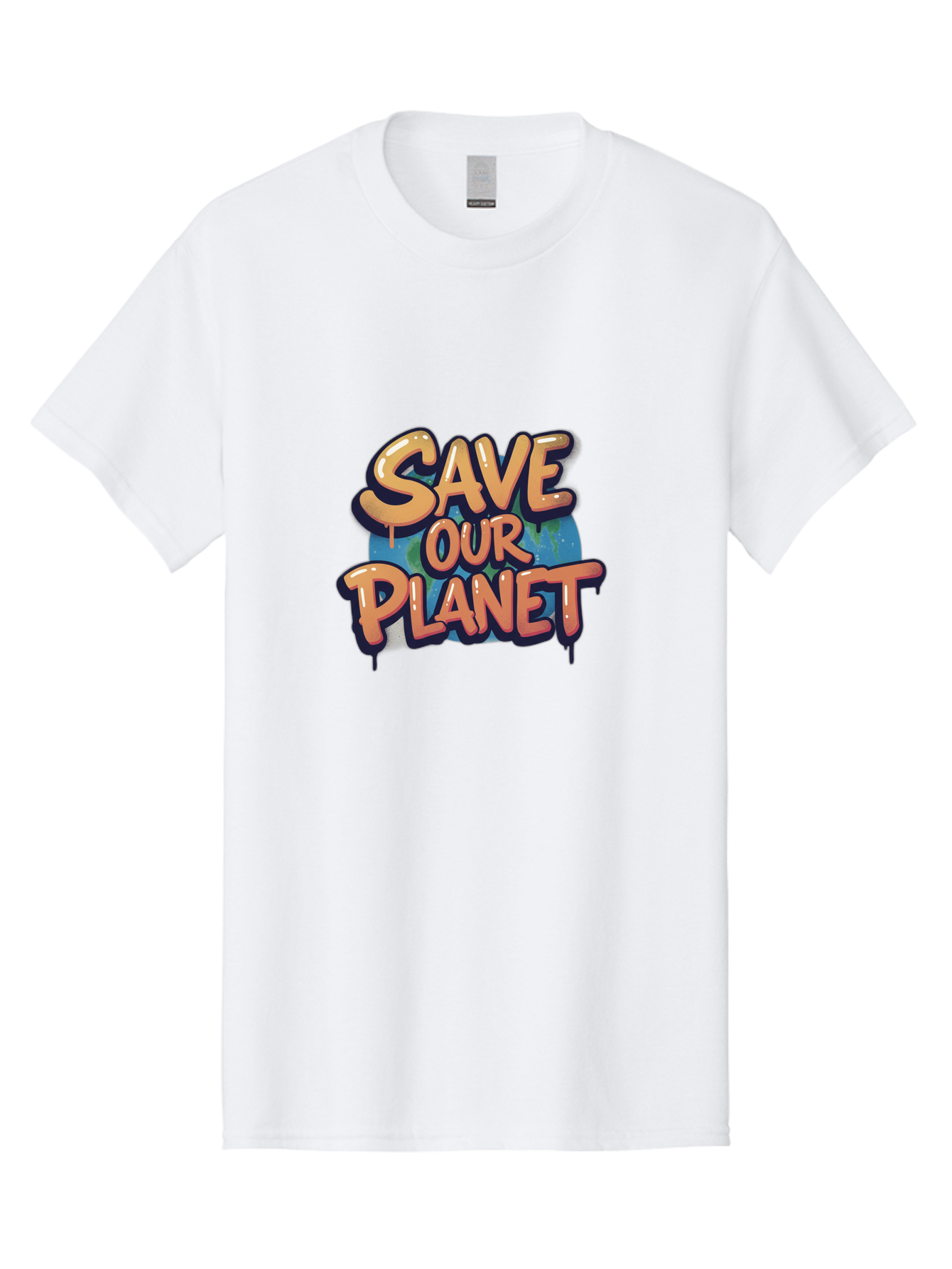 Save-Our-Planet-7 Men'S Graphic Tee, 100% Cotton, Comfortable Casual Summer Wear, Machine Washable, Save The Planet, Eco Friendly, Environmental Awareness, Sustainability, Climate Change, Earth Protection, Green Movement, Conservation Efforts, Bab383