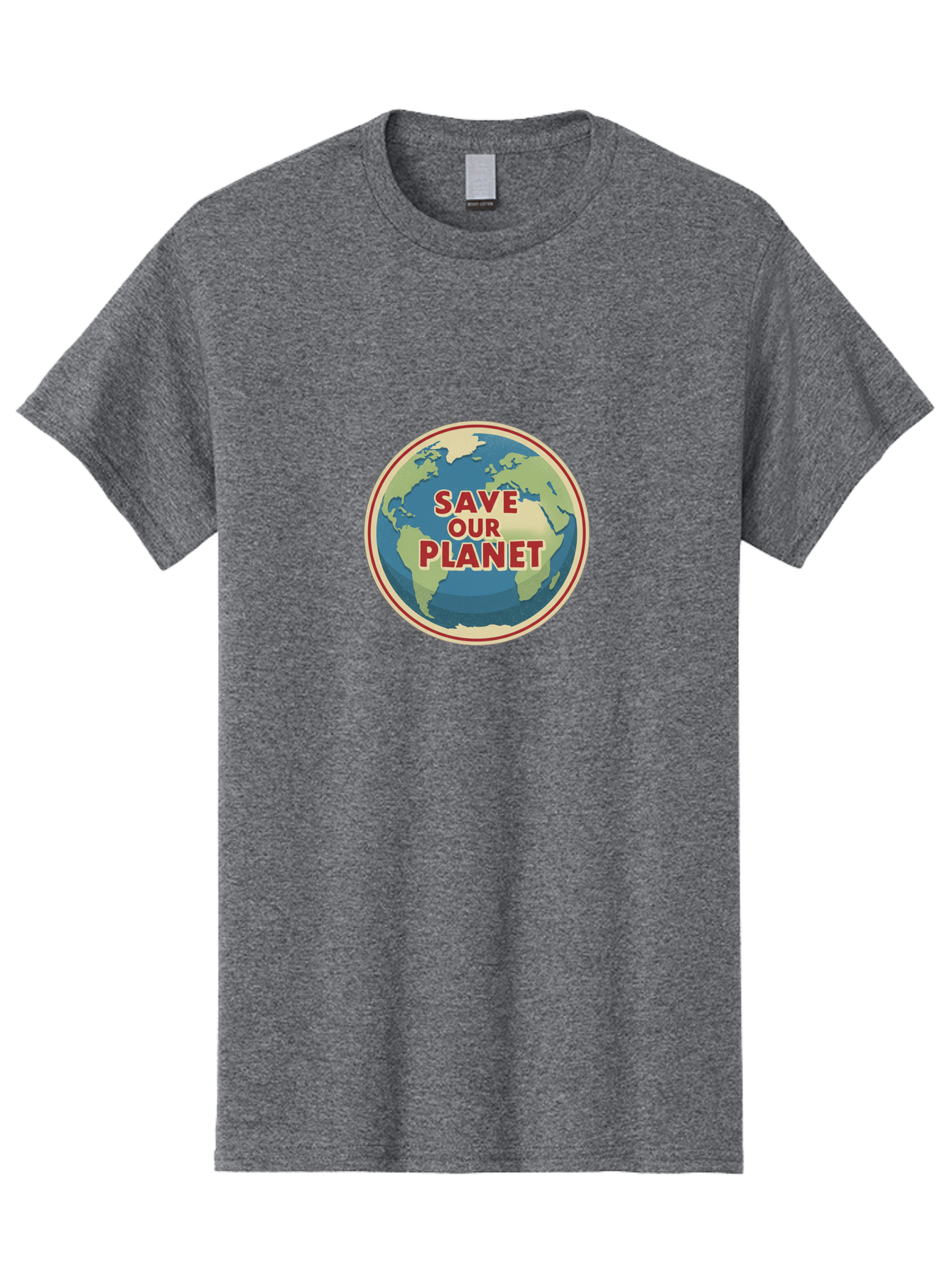 Save-Our-Planet-8 Men'S Graphic Tee, 100% Cotton, Comfortable Casual Summer Wear, Machine Washable, Globe With Save Our Planet Text, Environmental Awareness, Eco-Friendly Message, Save The Earth, Conservation, Sustainability, Eco Activism, Bab384