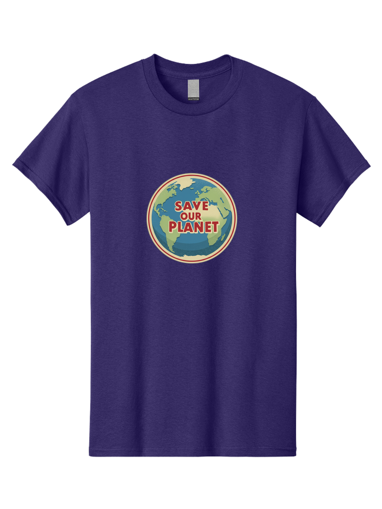 Save-Our-Planet-8 Men'S Graphic Tee, 100% Cotton, Comfortable Casual Summer Wear, Machine Washable, Globe With Save Our Planet Text, Environmental Awareness, Eco-Friendly Message, Save The Earth, Conservation, Sustainability, Eco Activism, Bab384