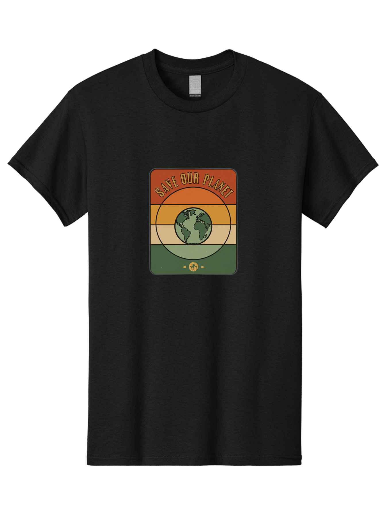 Save-Our-Planet Men'S Graphic Tee, 100% Cotton, Comfortable Casual Summer Wear, Machine Washable, Earth Conservation, Environmental Protection, Save Our Planet, Eco Friendly, Global Sustainability, Green Initiative, Retro Style, Bab385