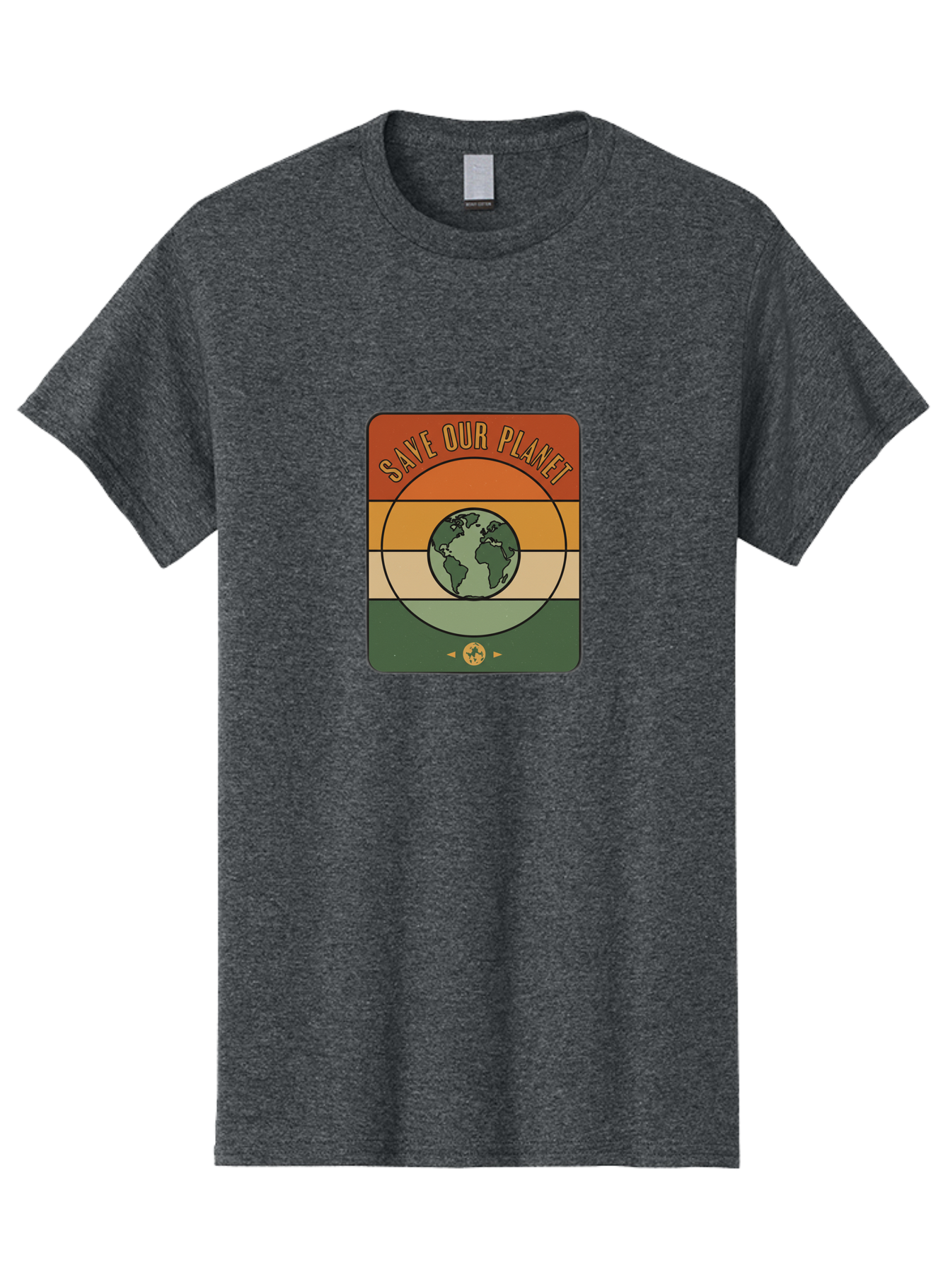 Save-Our-Planet Men'S Graphic Tee, 100% Cotton, Comfortable Casual Summer Wear, Machine Washable, Earth Conservation, Environmental Protection, Save Our Planet, Eco Friendly, Global Sustainability, Green Initiative, Retro Style, Bab385