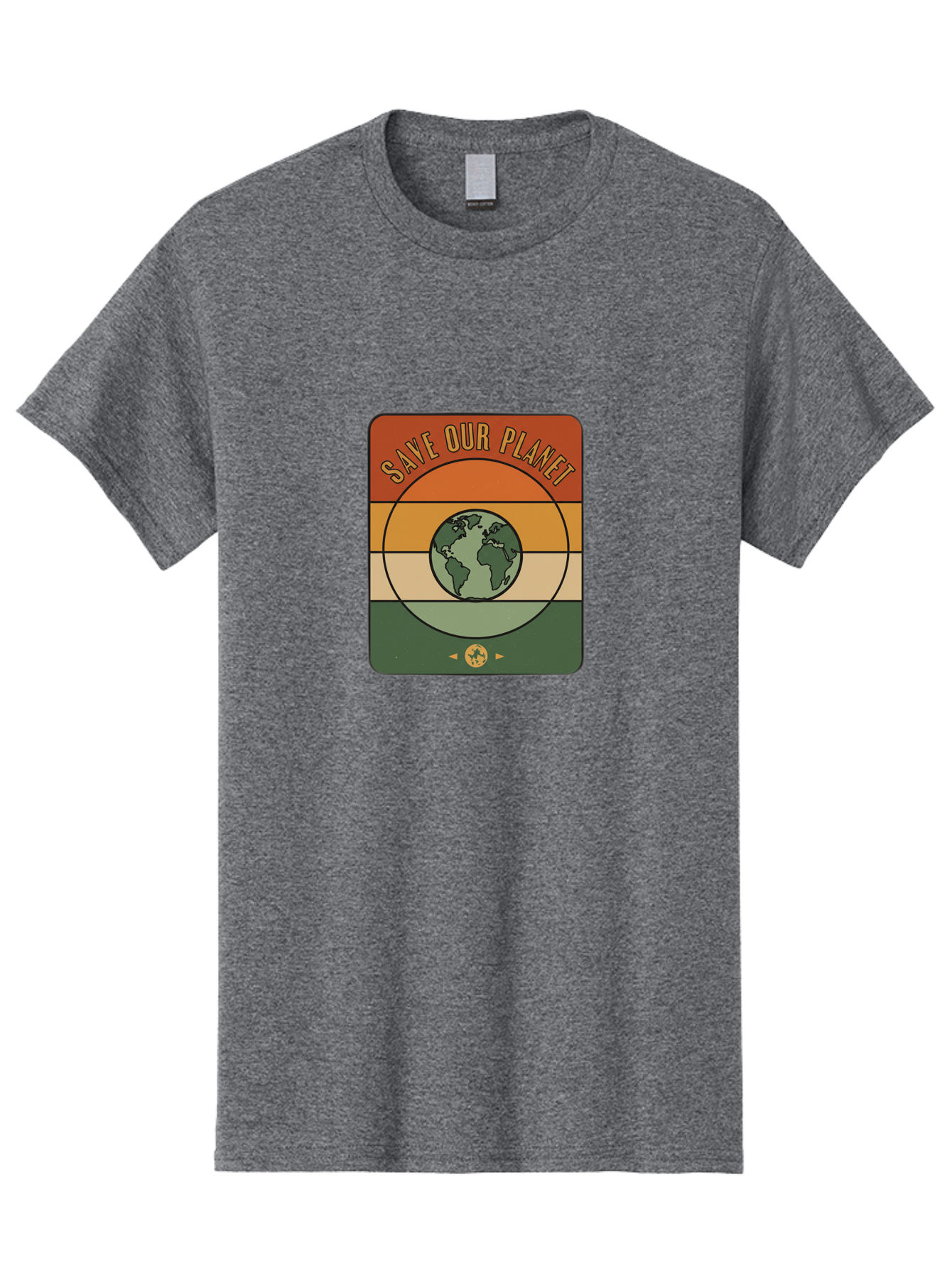 Save-Our-Planet Men'S Graphic Tee, 100% Cotton, Comfortable Casual Summer Wear, Machine Washable, Earth Conservation, Environmental Protection, Save Our Planet, Eco Friendly, Global Sustainability, Green Initiative, Retro Style, Bab385