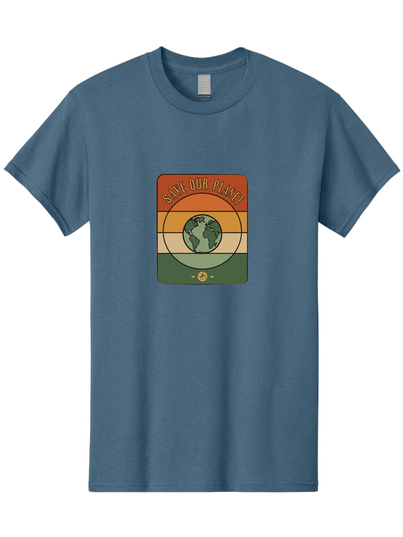 Save-Our-Planet Men'S Graphic Tee, 100% Cotton, Comfortable Casual Summer Wear, Machine Washable, Earth Conservation, Environmental Protection, Save Our Planet, Eco Friendly, Global Sustainability, Green Initiative, Retro Style, Bab385