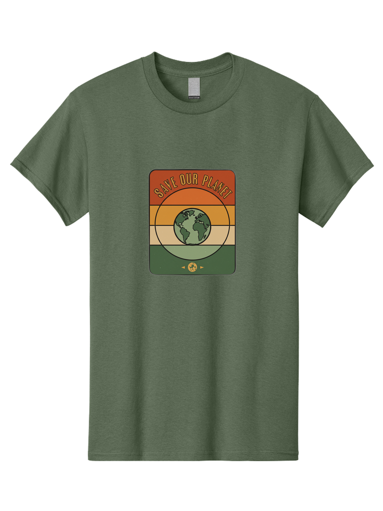 Save-Our-Planet Men'S Graphic Tee, 100% Cotton, Comfortable Casual Summer Wear, Machine Washable, Earth Conservation, Environmental Protection, Save Our Planet, Eco Friendly, Global Sustainability, Green Initiative, Retro Style, Bab385