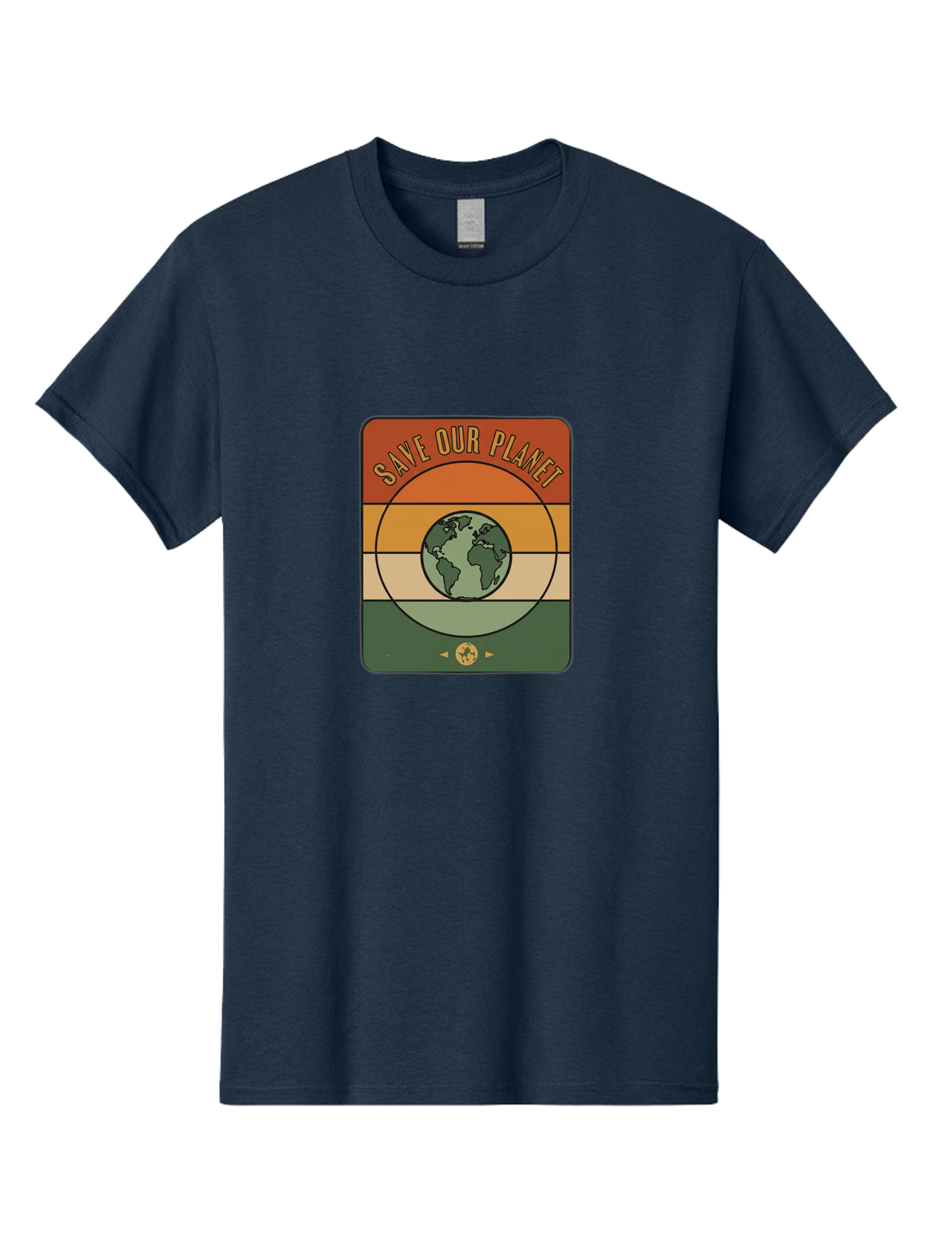 Save-Our-Planet Men'S Graphic Tee, 100% Cotton, Comfortable Casual Summer Wear, Machine Washable, Earth Conservation, Environmental Protection, Save Our Planet, Eco Friendly, Global Sustainability, Green Initiative, Retro Style, Bab385