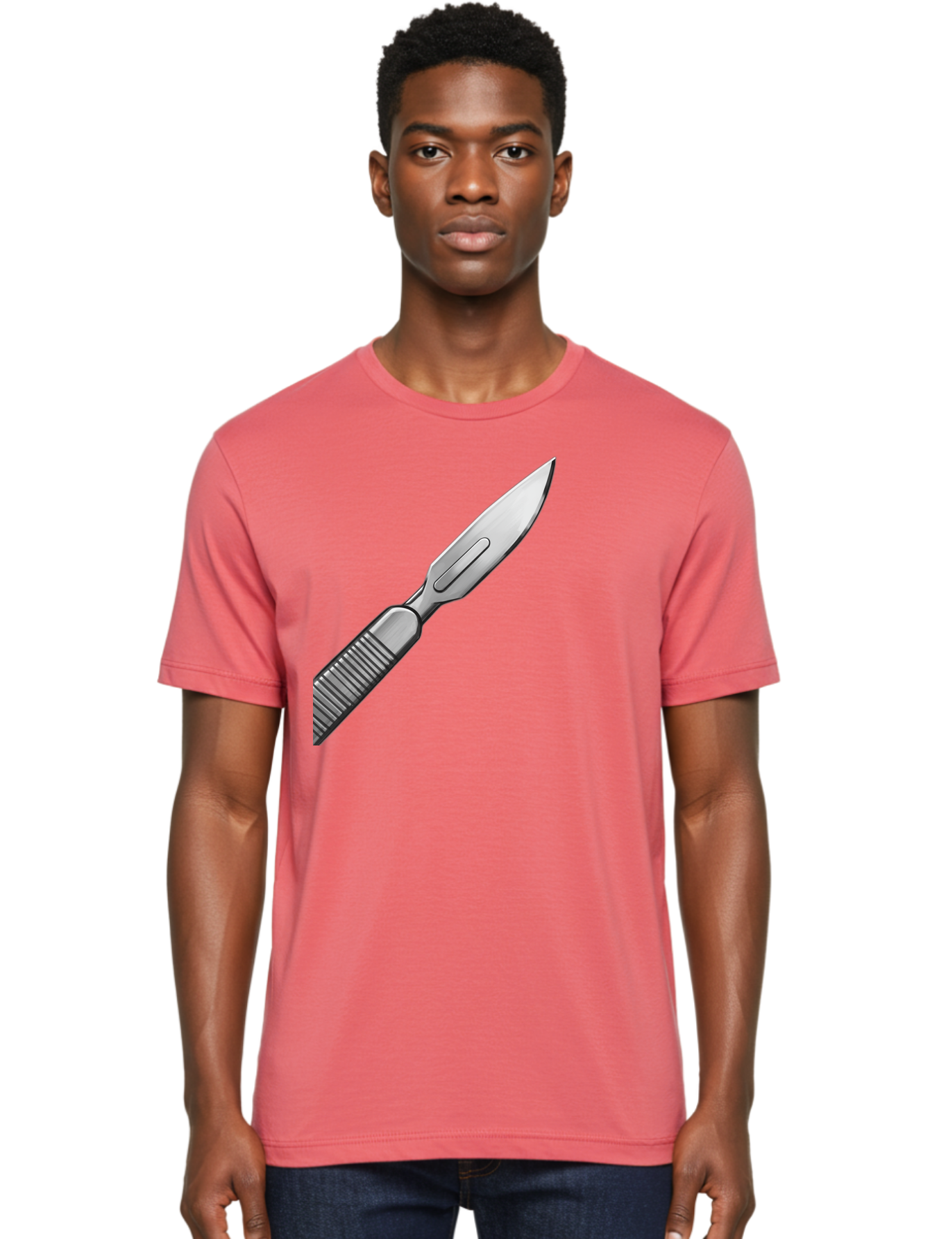 Scalpel Men'S Graphic Tee, 100% Cotton, Comfortable Casual Summer Wear, Machine Washable, Surgical Scalpel, Medical Tool, Sharp Blade, Stainless Steel, Precision Instrument, Surgical Equipment, Medical Illustration Bab386