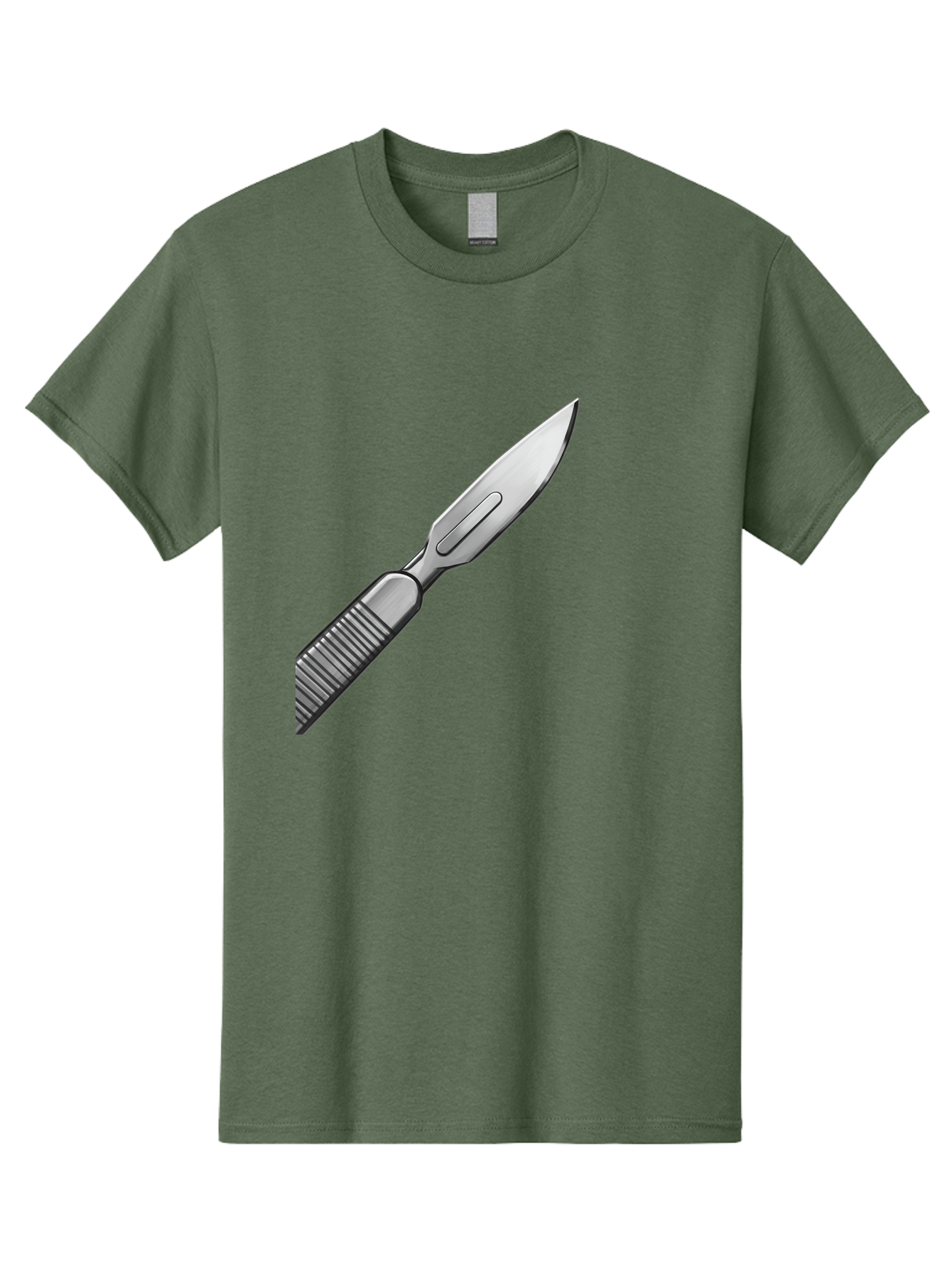 Scalpel Men'S Graphic Tee, 100% Cotton, Comfortable Casual Summer Wear, Machine Washable, Surgical Scalpel, Medical Tool, Sharp Blade, Stainless Steel, Precision Instrument, Surgical Equipment, Medical Illustration Bab386