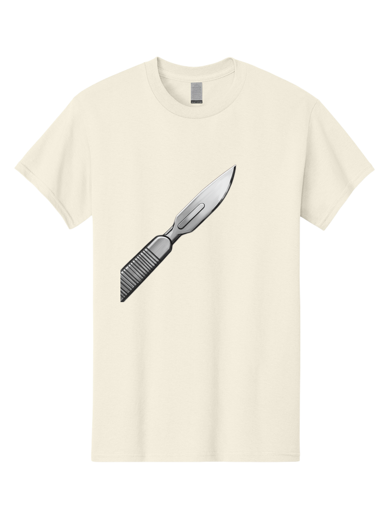 Scalpel Men'S Graphic Tee, 100% Cotton, Comfortable Casual Summer Wear, Machine Washable, Surgical Scalpel, Medical Tool, Sharp Blade, Stainless Steel, Precision Instrument, Surgical Equipment, Medical Illustration Bab386