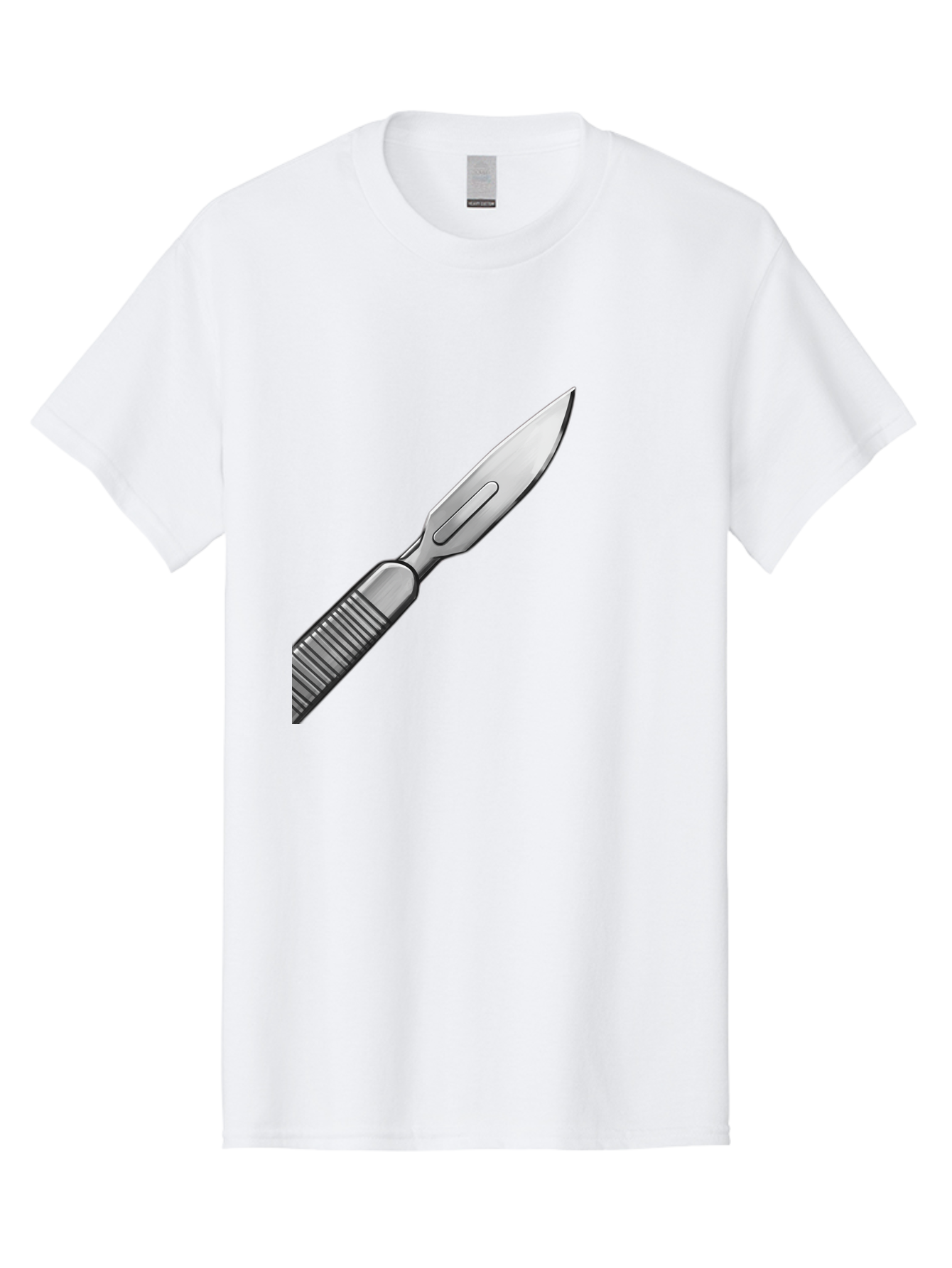 Scalpel Men'S Graphic Tee, 100% Cotton, Comfortable Casual Summer Wear, Machine Washable, Surgical Scalpel, Medical Tool, Sharp Blade, Stainless Steel, Precision Instrument, Surgical Equipment, Medical Illustration Bab386