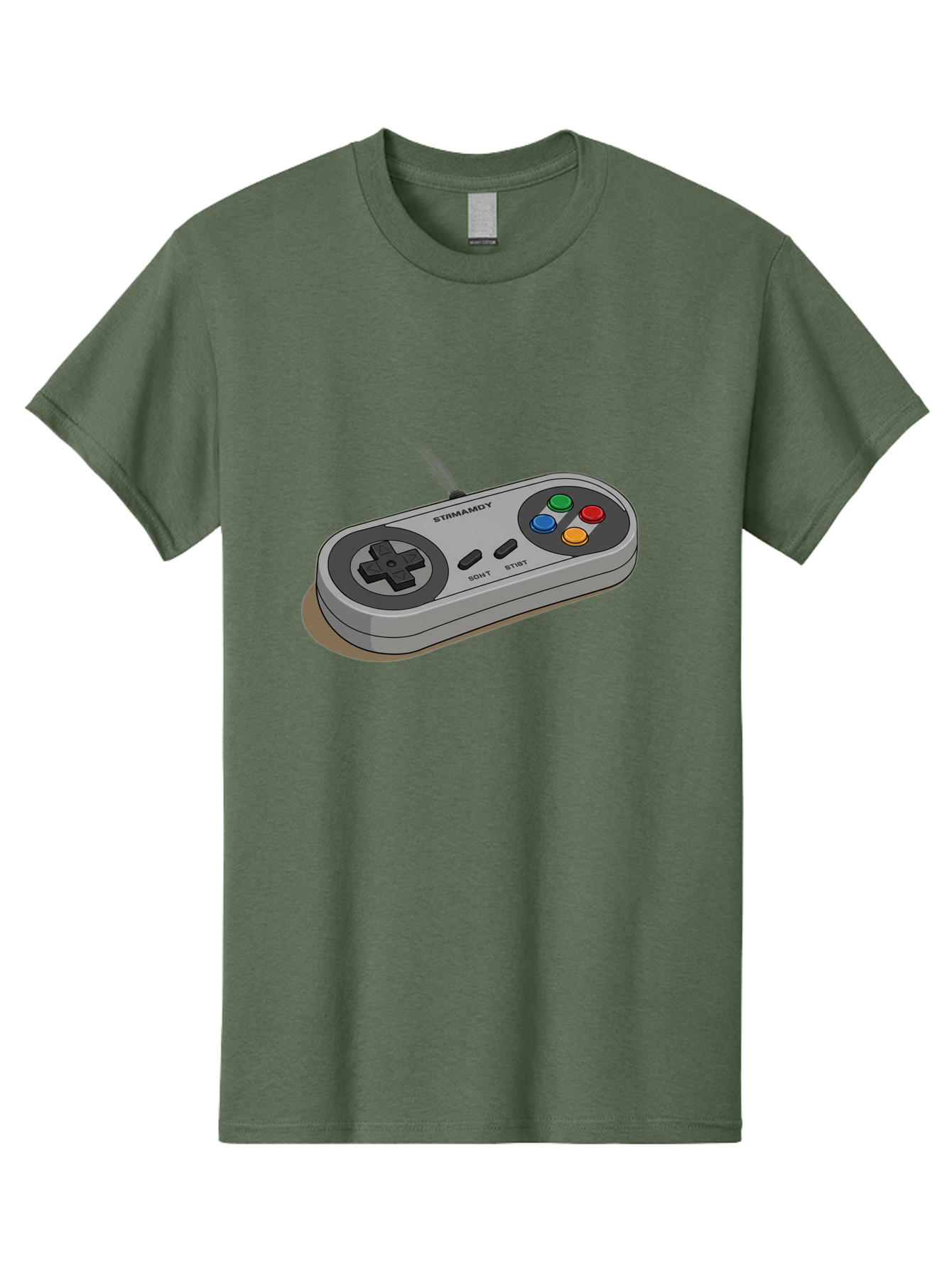 Sega-Stormd6Y-Gamepad Men'S Graphic Tee, 100% Cotton, Comfortable Casual Summer Wear, Machine Washable, Classic Gamepad, Sega Game Controller, Retro Gaming, Gamepad Design, 90S Gaming Nostalgia, Vintage Gaming, Gaming Peripherals, Bab389