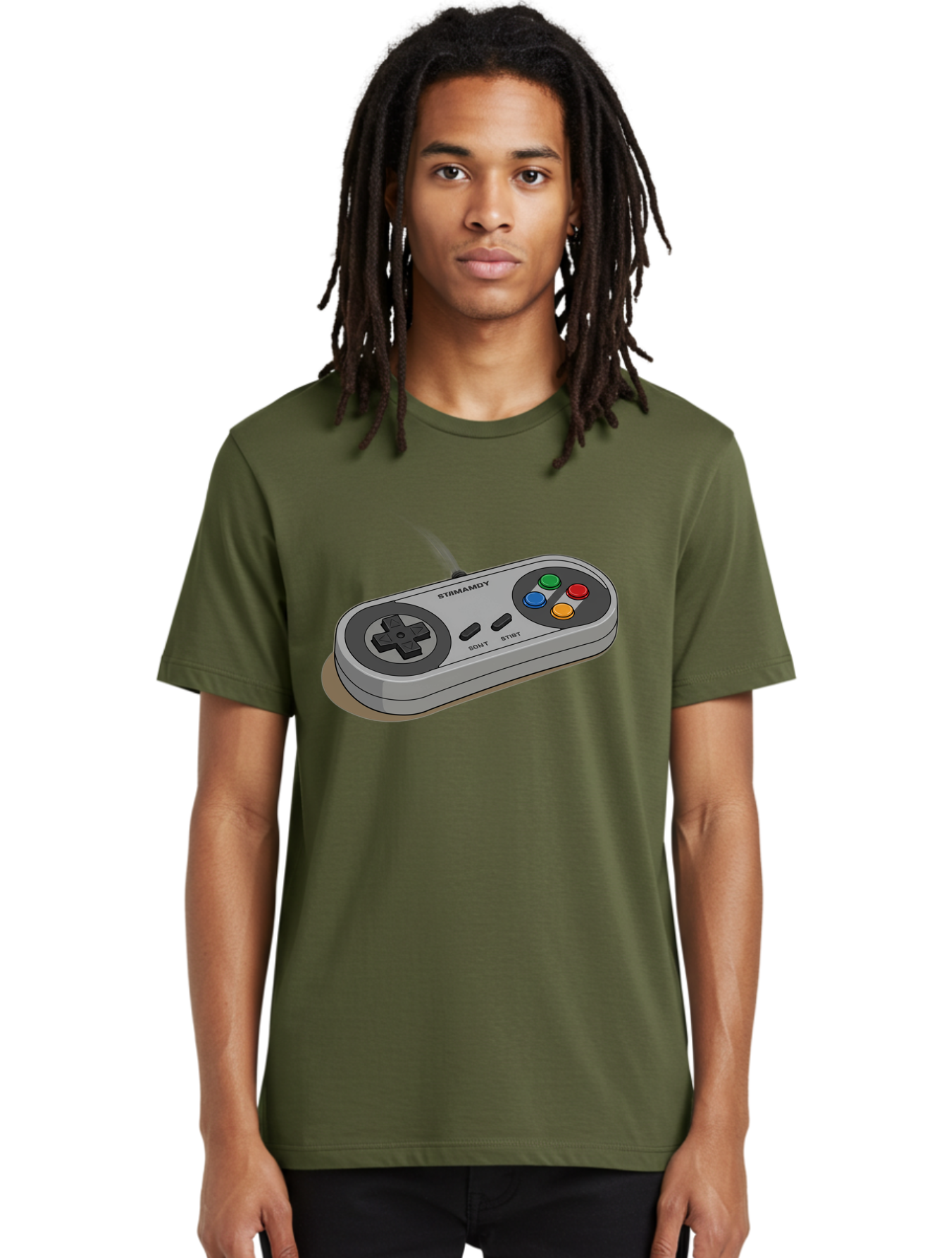Sega-Stormd6Y-Gamepad Men'S Graphic Tee, 100% Cotton, Comfortable Casual Summer Wear, Machine Washable, Classic Gamepad, Sega Game Controller, Retro Gaming, Gamepad Design, 90S Gaming Nostalgia, Vintage Gaming, Gaming Peripherals, Bab389