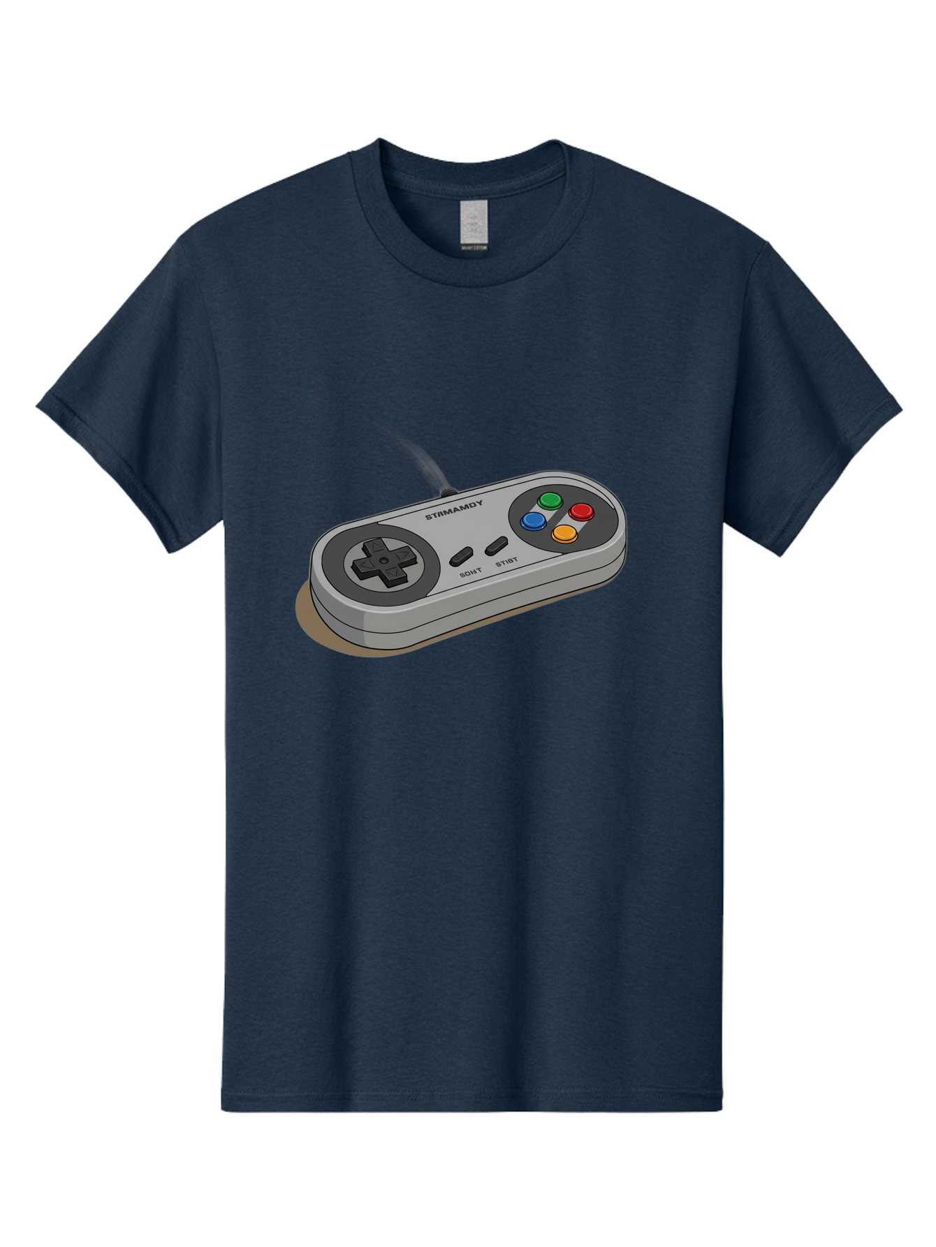Sega-Stormd6Y-Gamepad Men'S Graphic Tee, 100% Cotton, Comfortable Casual Summer Wear, Machine Washable, Classic Gamepad, Sega Game Controller, Retro Gaming, Gamepad Design, 90S Gaming Nostalgia, Vintage Gaming, Gaming Peripherals, Bab389