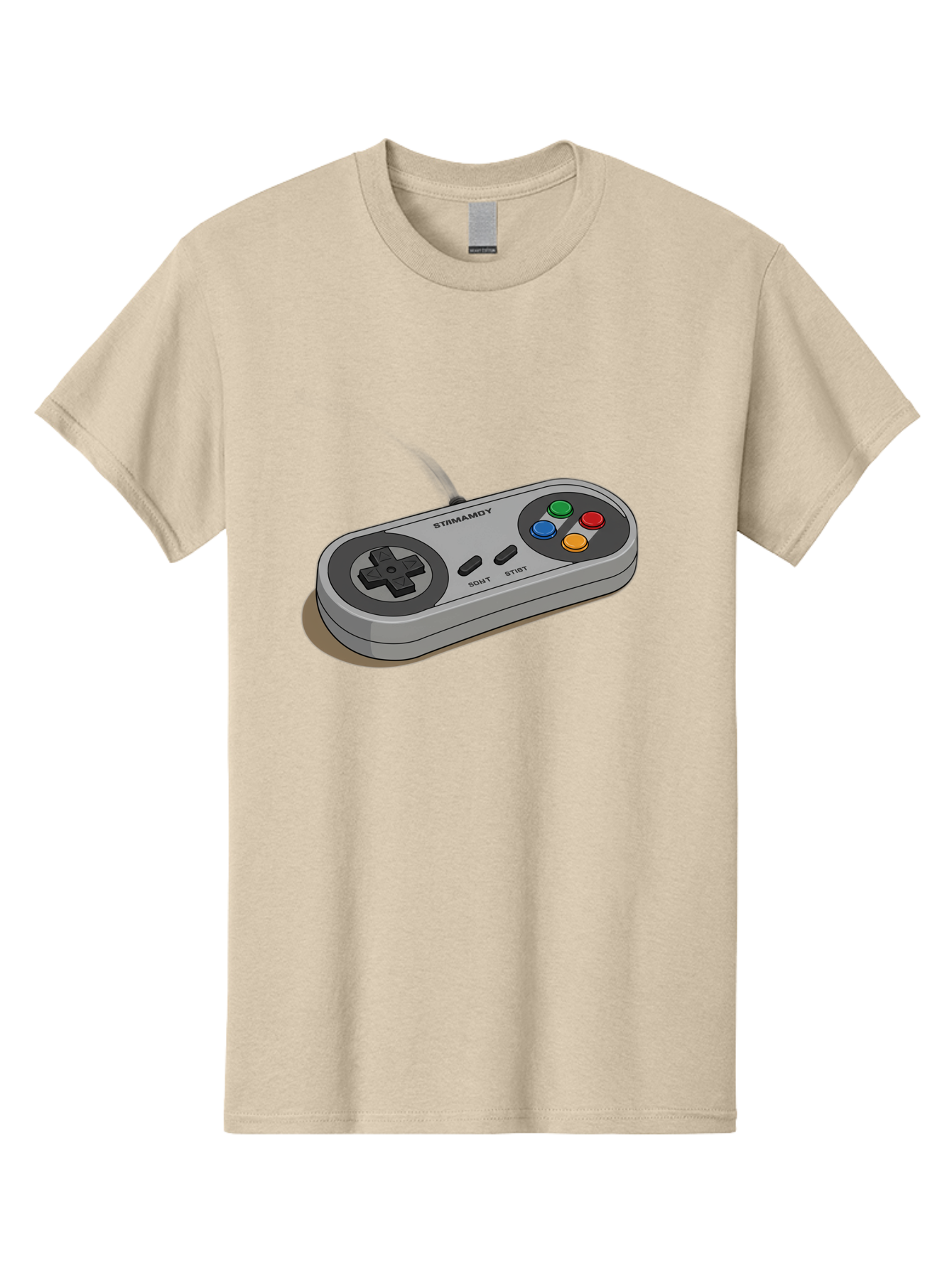 Sega-Stormd6Y-Gamepad Men'S Graphic Tee, 100% Cotton, Comfortable Casual Summer Wear, Machine Washable, Classic Gamepad, Sega Game Controller, Retro Gaming, Gamepad Design, 90S Gaming Nostalgia, Vintage Gaming, Gaming Peripherals, Bab389