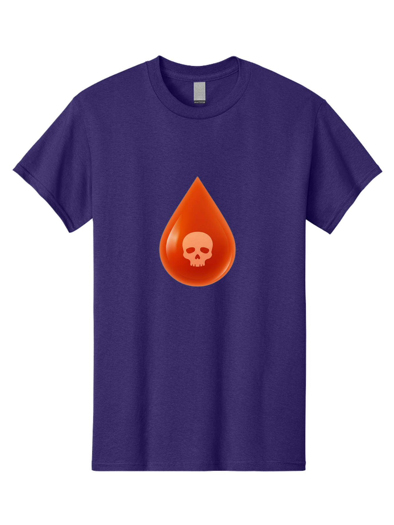 Skull-Drop Men'S Graphic Tee, 100% Cotton, Comfortable Casual Summer Wear, Machine Washable, Skull Symbol, Poison Warning, Danger Sign, Toxic Liquid, Hazardous Substance, Danger Alert, Warning Sign Bab398