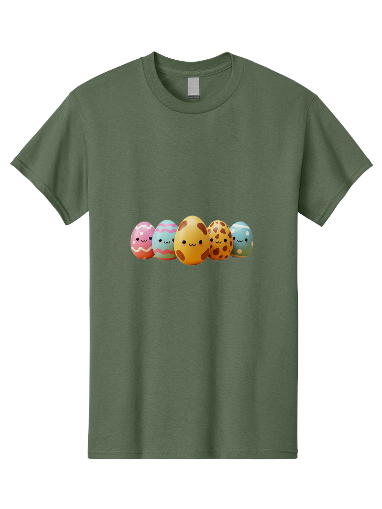 Smiling-Easter-Eggs Men'S Graphic Tee, 100% Cotton, Comfortable Casual Summer Wear, Machine Washable, Easter Eggs, Decorated Eggs, Colorful Eggs, Egg Designs, Spring Decoration, Easter Theme, Cartoon Eggs, Festive Eggs, Pastel Colors, Bab414