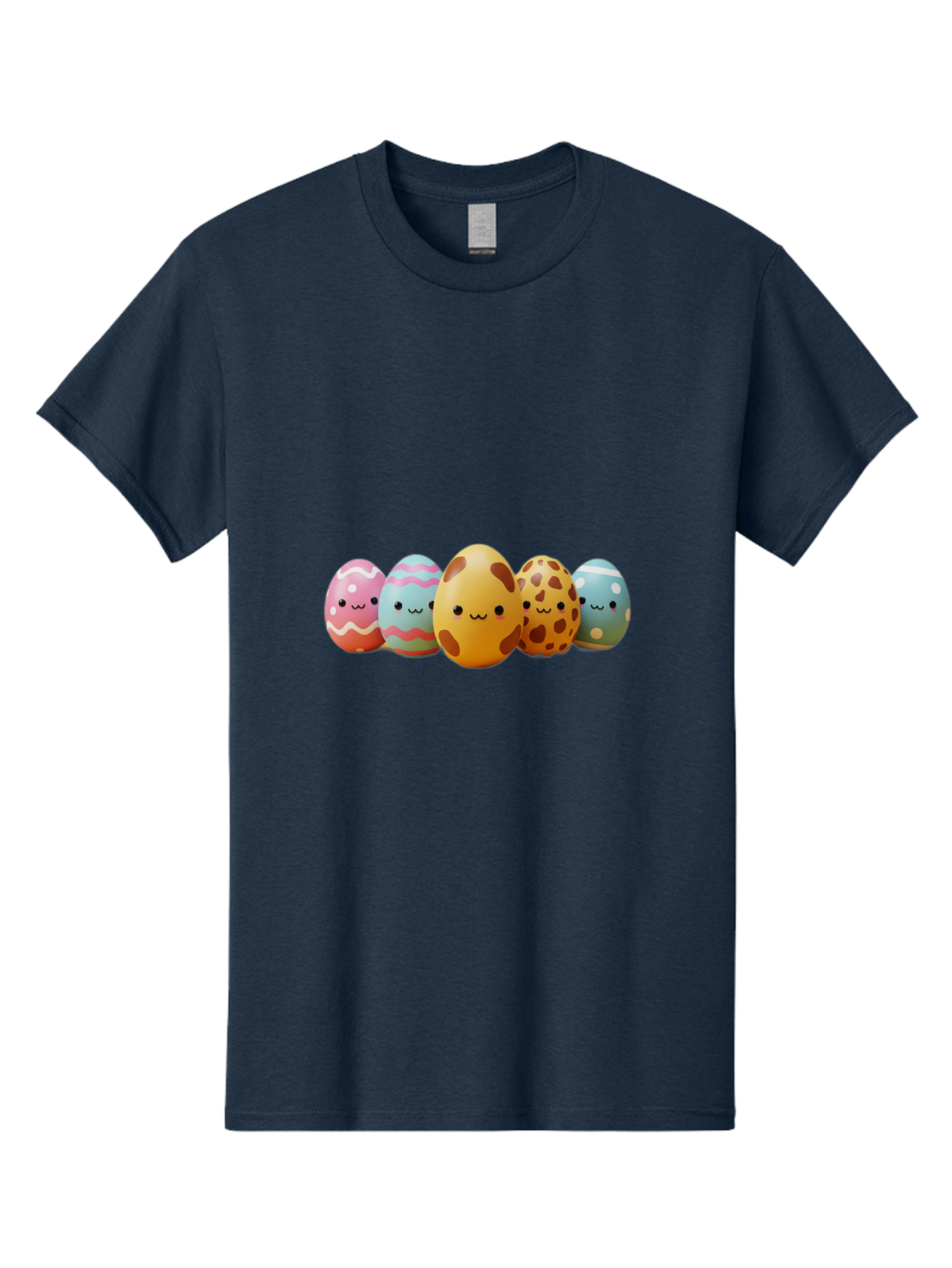 Smiling-Easter-Eggs Men'S Graphic Tee, 100% Cotton, Comfortable Casual Summer Wear, Machine Washable, Easter Eggs, Decorated Eggs, Colorful Eggs, Egg Designs, Spring Decoration, Easter Theme, Cartoon Eggs, Festive Eggs, Pastel Colors, Bab414