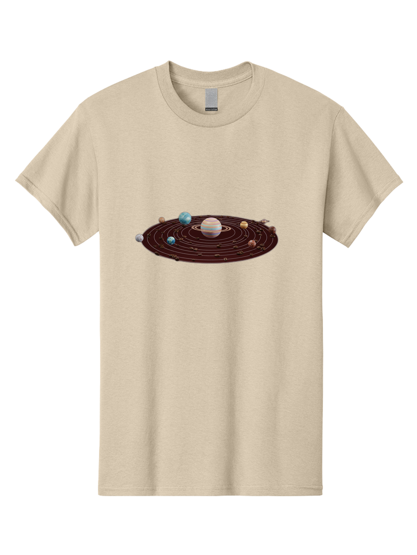 Solar-System Men'S Graphic Tee, 100% Cotton, Comfortable Casual Summer Wear, Machine Washable, Planets In Orbit, Solar System Illustration, Celestial Bodies, Jupiter With Stripes, Planetary Alignment, Astronomy Graphic, Space Exploration Bab438