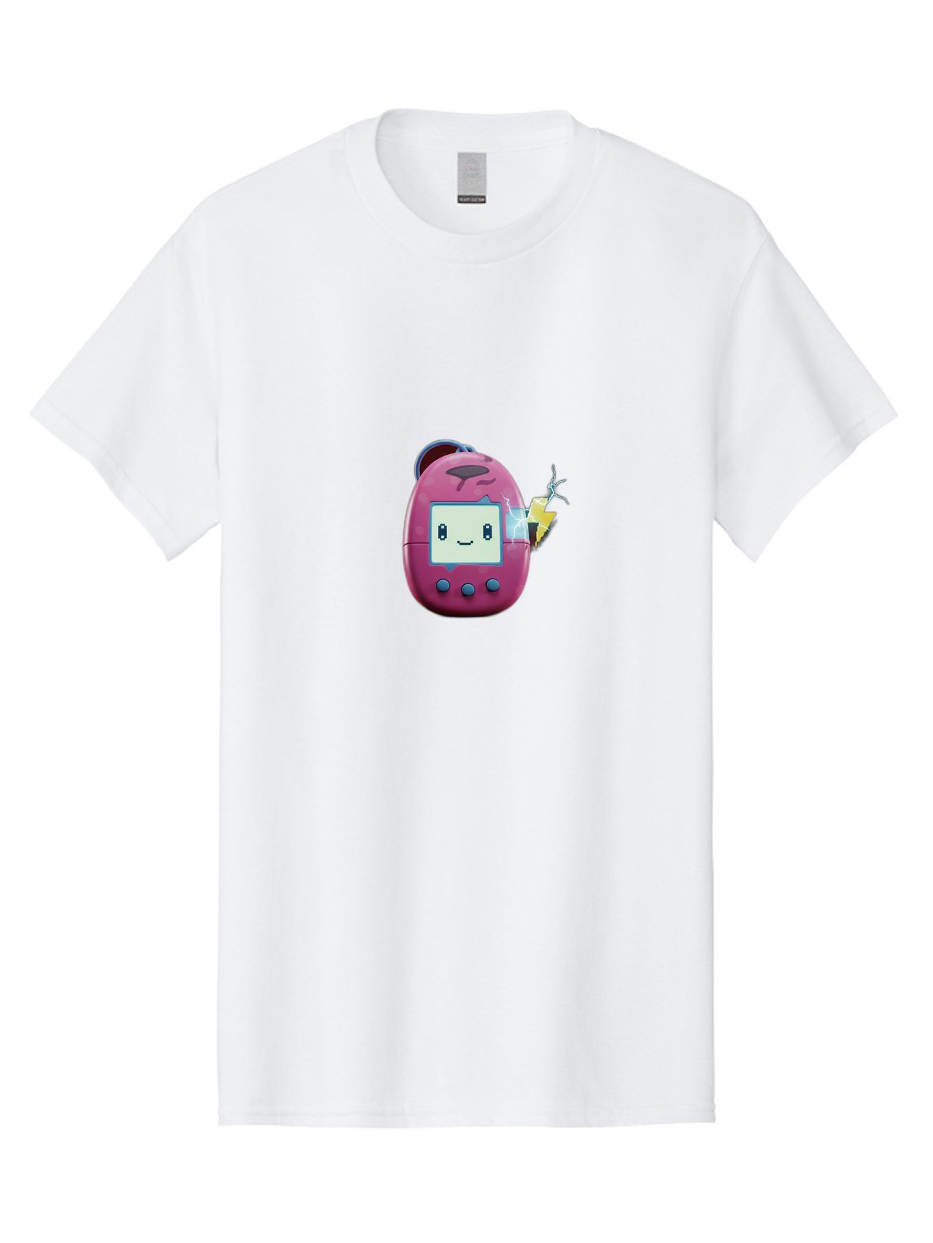 Tamagotchi-13 Men'S Graphic Tee, 100% Cotton, Comfortable Casual Summer Wear, Machine Washable, Retro Toy, Digital Pet, Nostalgic Game, Tamagotchi, Playful Design, Childrens Toy, Cute Character, Handheld Game, Vintage Tech Bab494