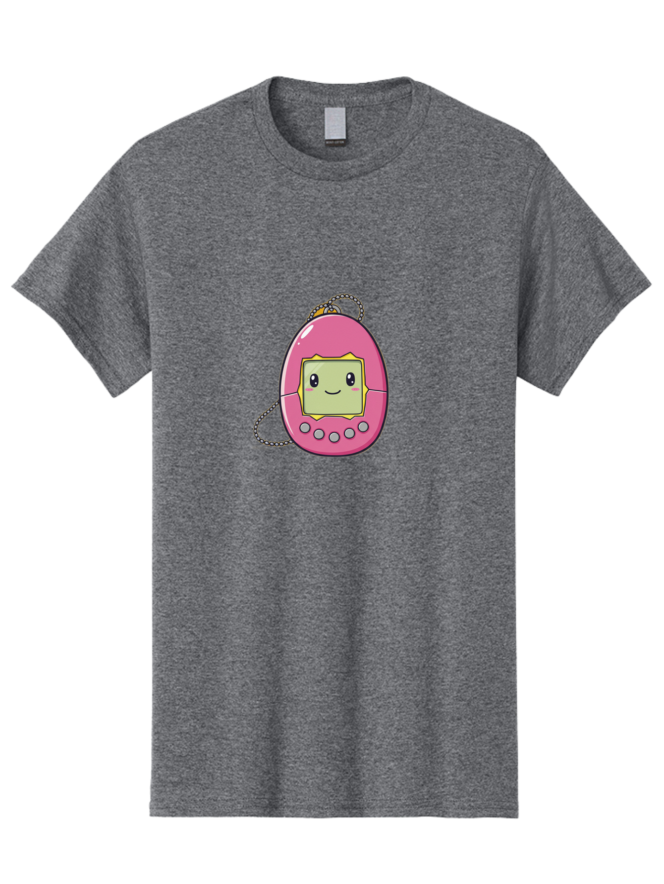 Tamagotchi-14 Men'S Graphic Tee, 100% Cotton, Comfortable Casual Summer Wear, Machine Washable, Digital Pet, Pink Tamagotchi, Cartoon Character, Cute Design, Retro Toy, Nostalgic, Kawaii, Handheld Game, Fun, Entertainment, 90S Kids, Bab495