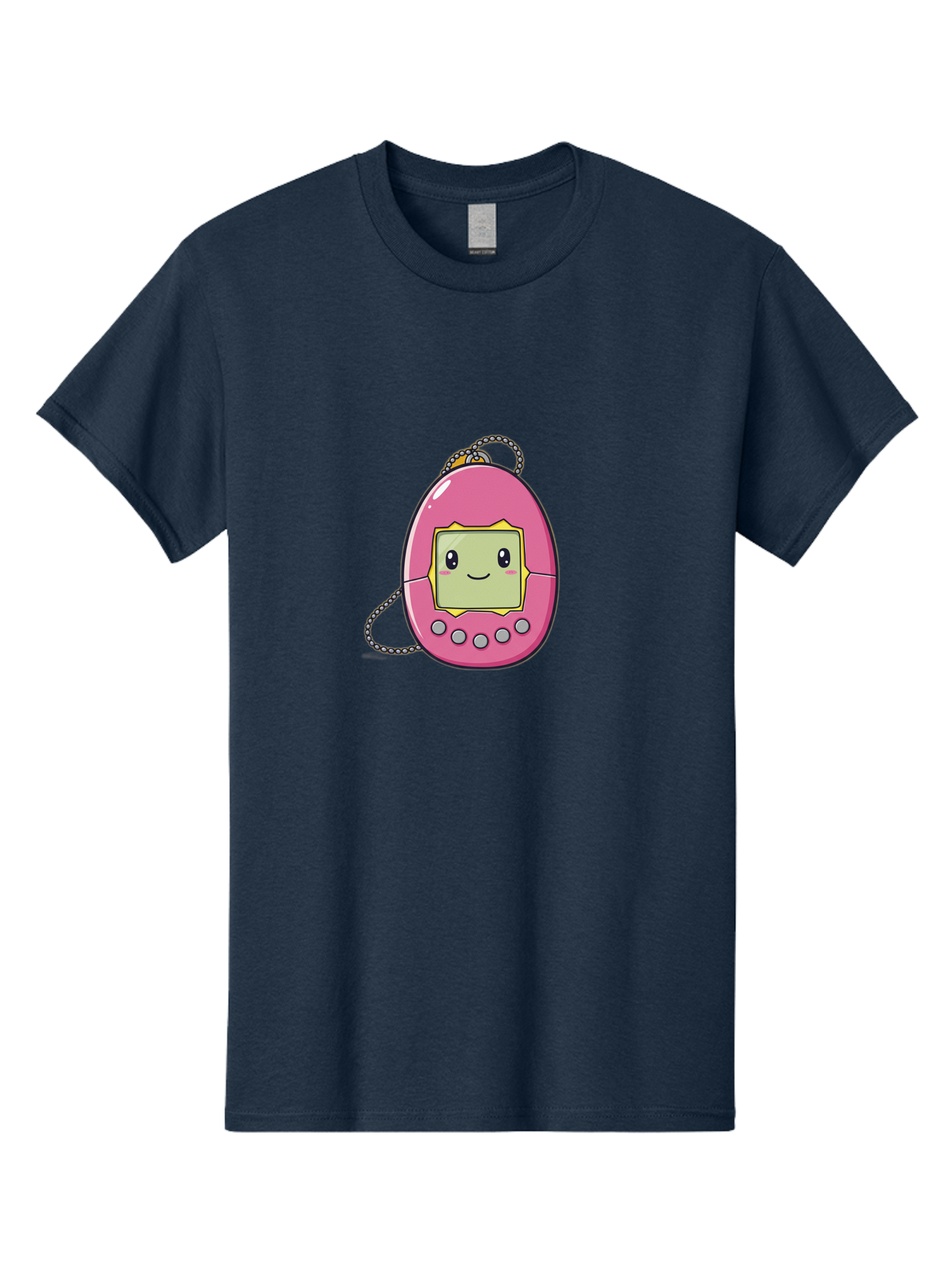 Tamagotchi-14 Men'S Graphic Tee, 100% Cotton, Comfortable Casual Summer Wear, Machine Washable, Digital Pet, Pink Tamagotchi, Cartoon Character, Cute Design, Retro Toy, Nostalgic, Kawaii, Handheld Game, Fun, Entertainment, 90S Kids, Bab495