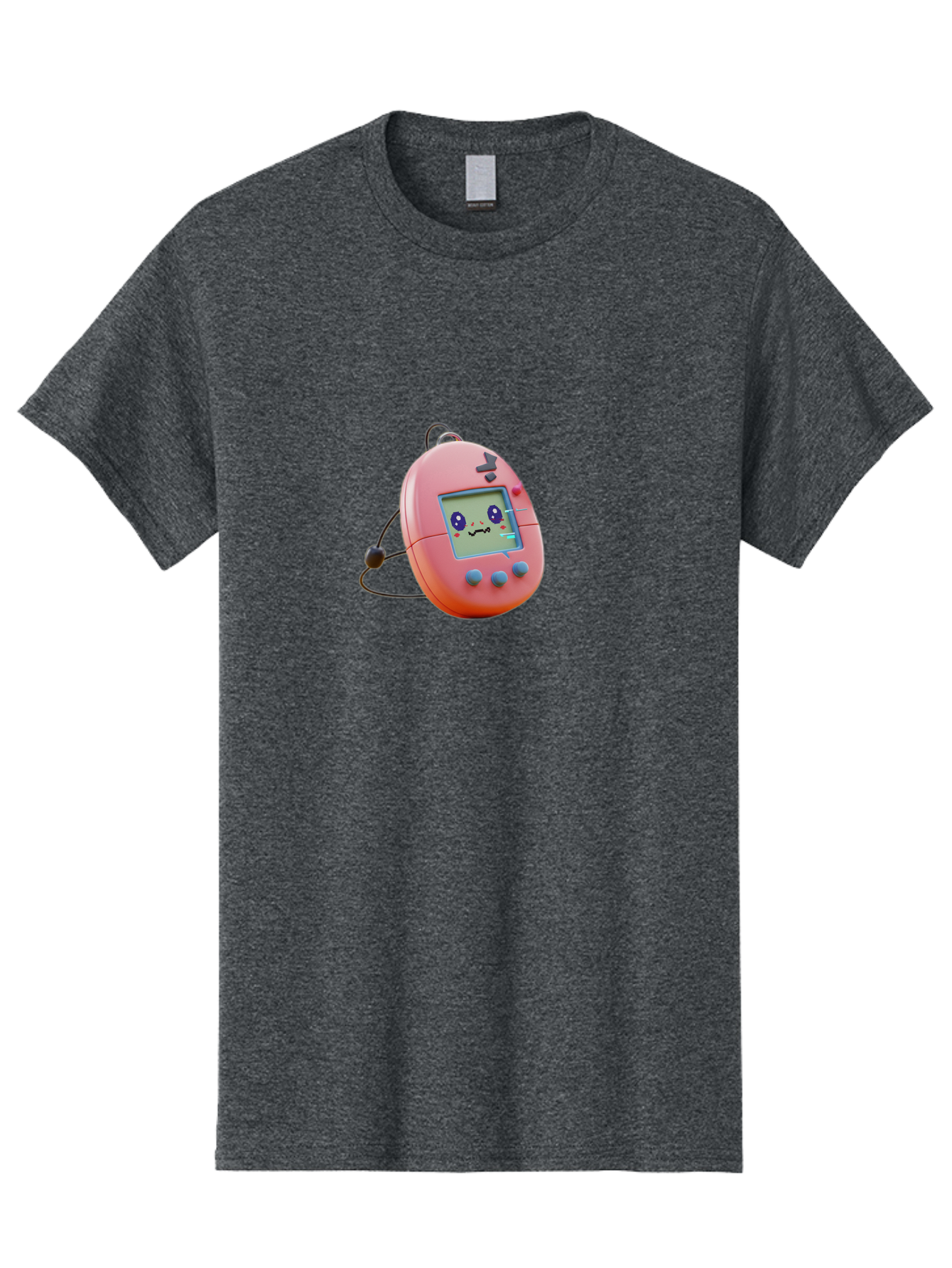 Tamagotchi-7 Men'S Graphic Tee, 100% Cotton, Comfortable Casual Summer Wear, Machine Washable, Retro Toy, Digital Pet, Pink Color, Cartoon Character, 90S Nostalgia, Handheld Game, Childrens Entertainment, Nostalgic Feelings, Fun Device Bab501
