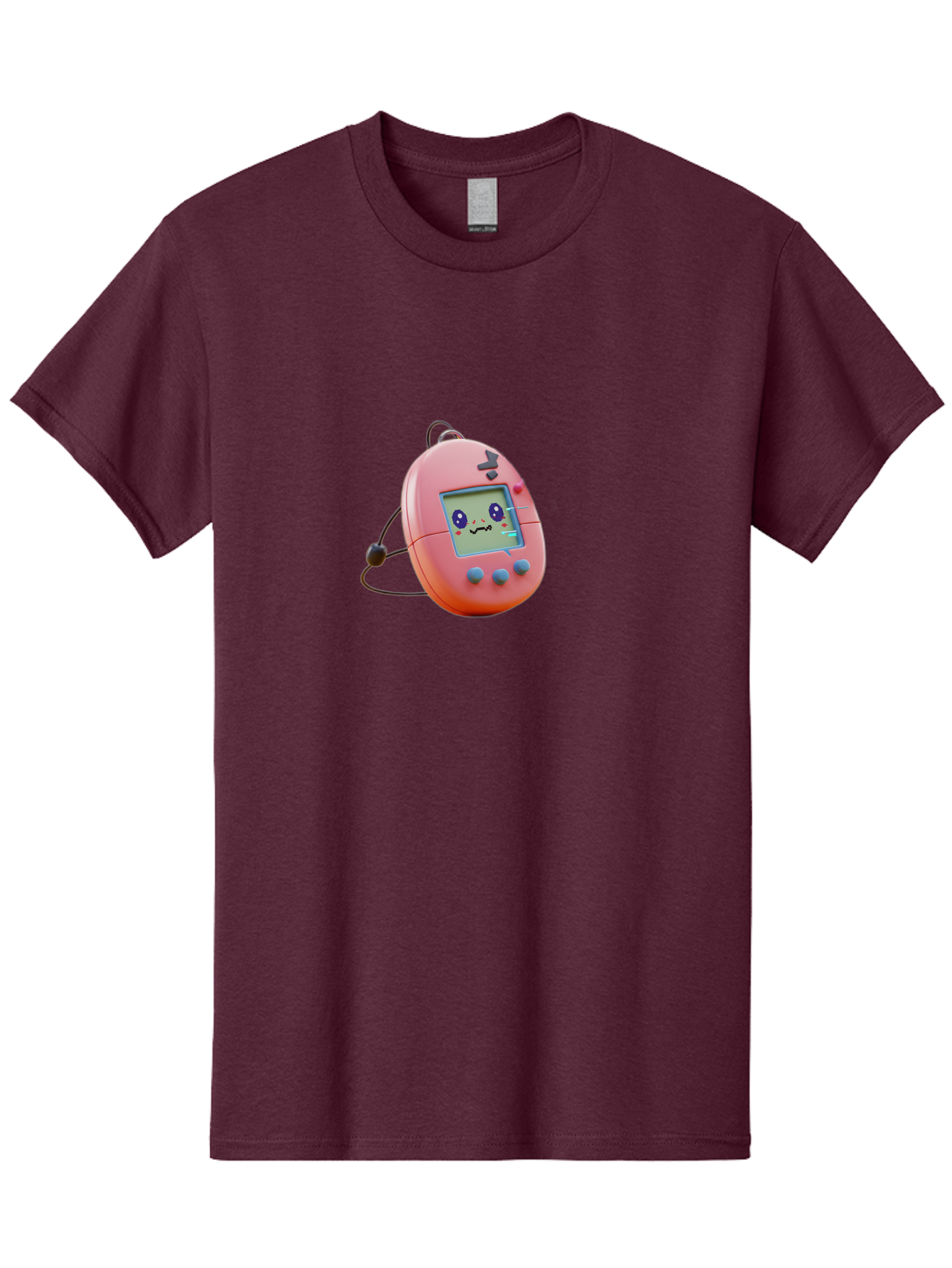 Tamagotchi-7 Men'S Graphic Tee, 100% Cotton, Comfortable Casual Summer Wear, Machine Washable, Retro Toy, Digital Pet, Pink Color, Cartoon Character, 90S Nostalgia, Handheld Game, Childrens Entertainment, Nostalgic Feelings, Fun Device Bab501