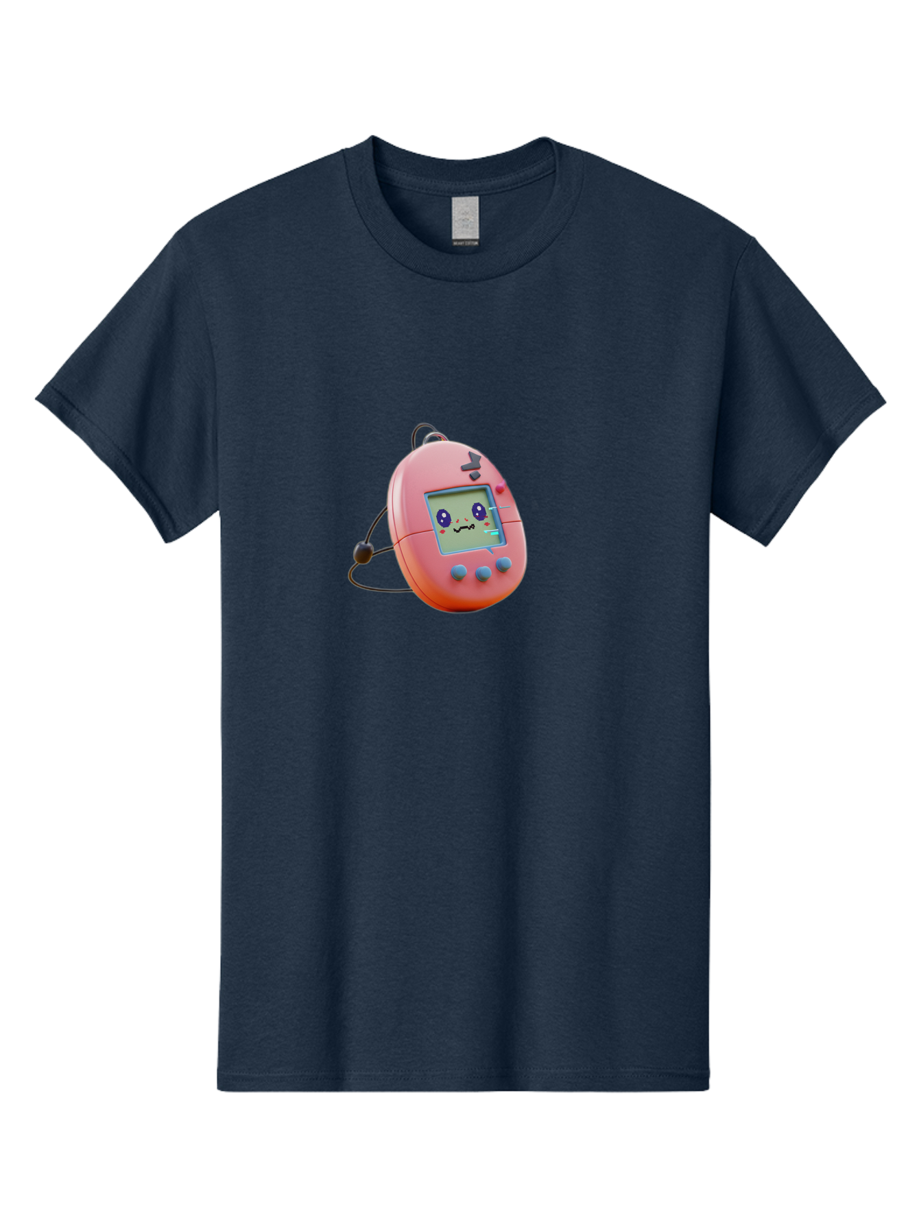Tamagotchi-7 Men'S Graphic Tee, 100% Cotton, Comfortable Casual Summer Wear, Machine Washable, Retro Toy, Digital Pet, Pink Color, Cartoon Character, 90S Nostalgia, Handheld Game, Childrens Entertainment, Nostalgic Feelings, Fun Device Bab501