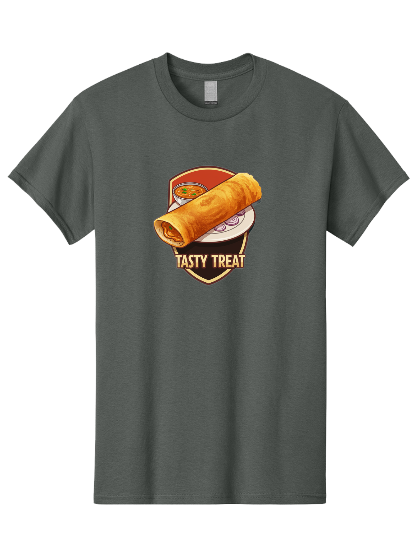 Tasty-Treat-4 Men'S Graphic Tee, 100% Cotton, Comfortable Casual Summer Wear, Machine Washable, South Indian Cuisine, Dosa On A Plate, Tasty Treat, Indian Food, Masala Dosa, Delicious Breakfast, Crispy Dosa, Flavorful Meal, Savory Dish Bab513