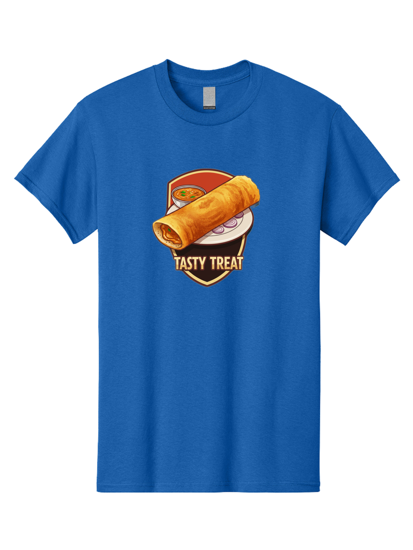Tasty-Treat-4 Men'S Graphic Tee, 100% Cotton, Comfortable Casual Summer Wear, Machine Washable, South Indian Cuisine, Dosa On A Plate, Tasty Treat, Indian Food, Masala Dosa, Delicious Breakfast, Crispy Dosa, Flavorful Meal, Savory Dish Bab513