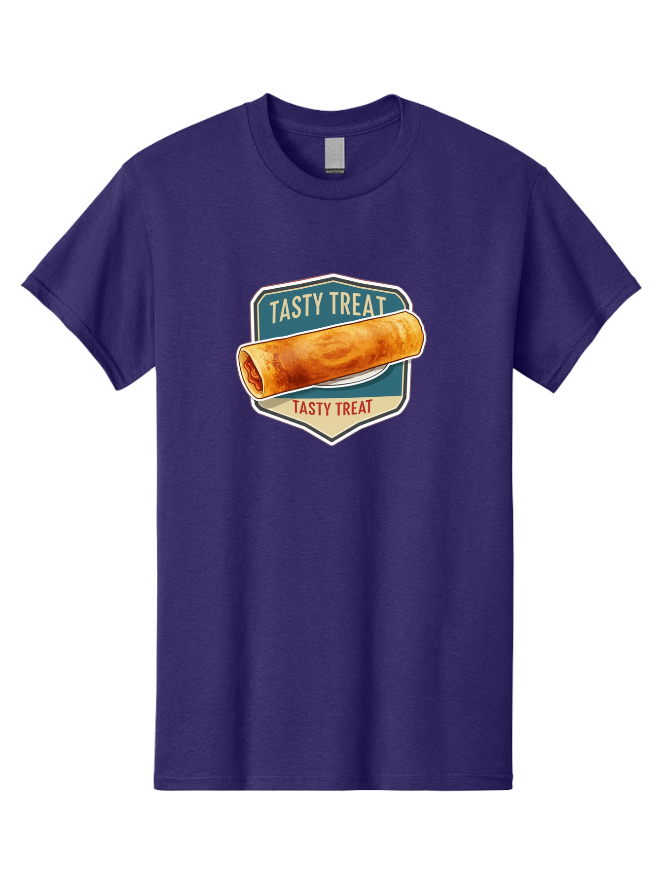 Tasty-Treat-5 Men'S Graphic Tee, 100% Cotton, Comfortable Casual Summer Wear, Machine Washable, Egg Roll, Food Logo, Tasty Treat, Savory Snack, Wrapped Delicacy, Rolled Pastry, Delicious Treat, Culinary Delight Bab514