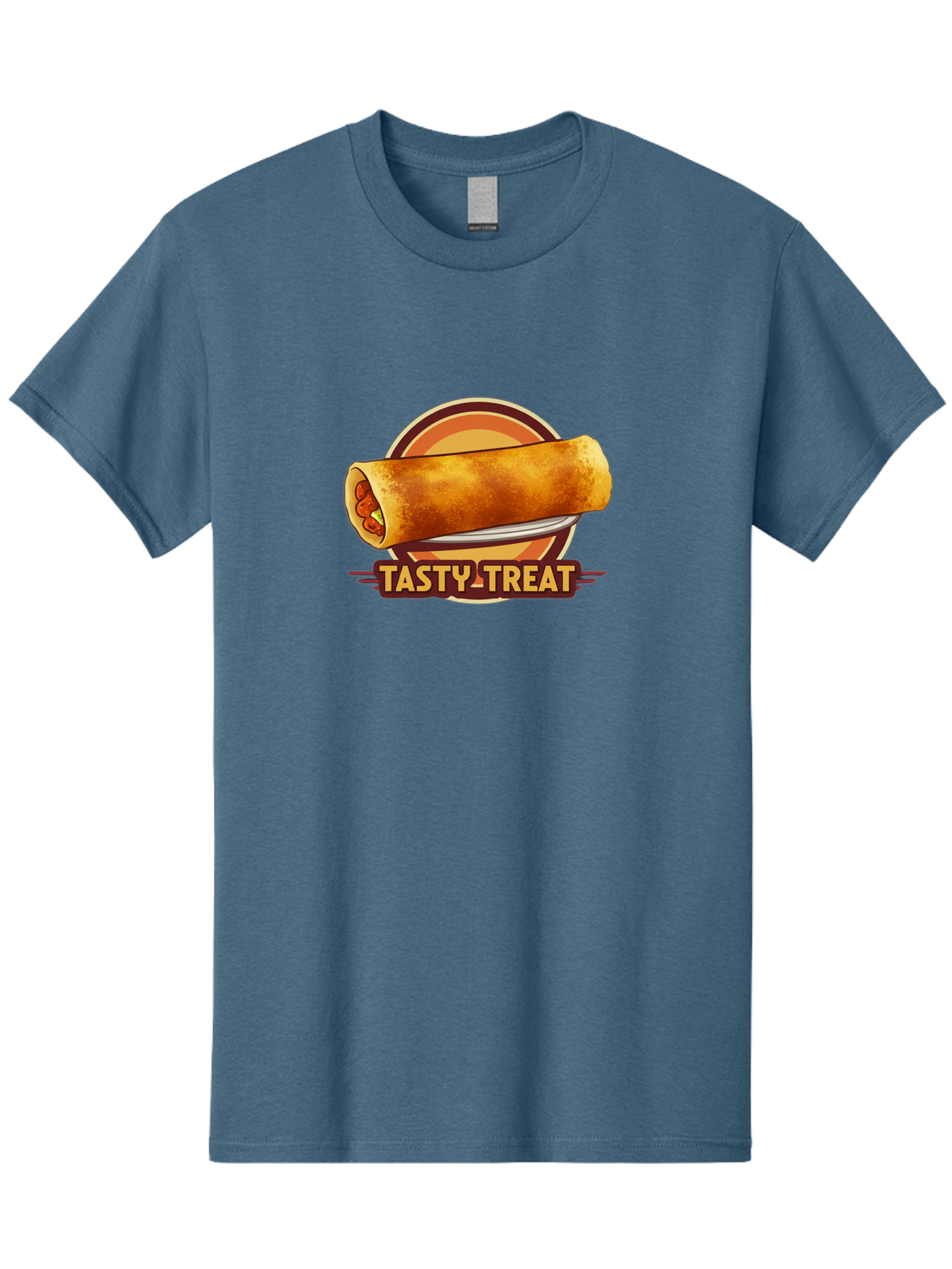 Tasty-Treat-7 Men'S Graphic Tee, 100% Cotton, Comfortable Casual Summer Wear, Machine Washable, Delicious Spring Roll, Tasty Filling, Savory Snack, Crispy Texture, Appetizing Dish, Finger Food, Meal On The Go, Street Food Style, Bab516