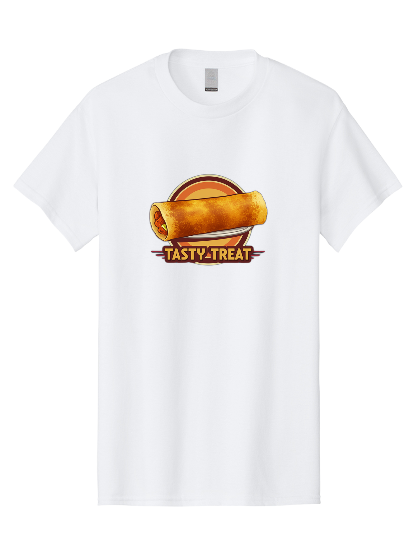 Tasty-Treat-7 Men'S Graphic Tee, 100% Cotton, Comfortable Casual Summer Wear, Machine Washable, Delicious Spring Roll, Tasty Filling, Savory Snack, Crispy Texture, Appetizing Dish, Finger Food, Meal On The Go, Street Food Style, Bab516