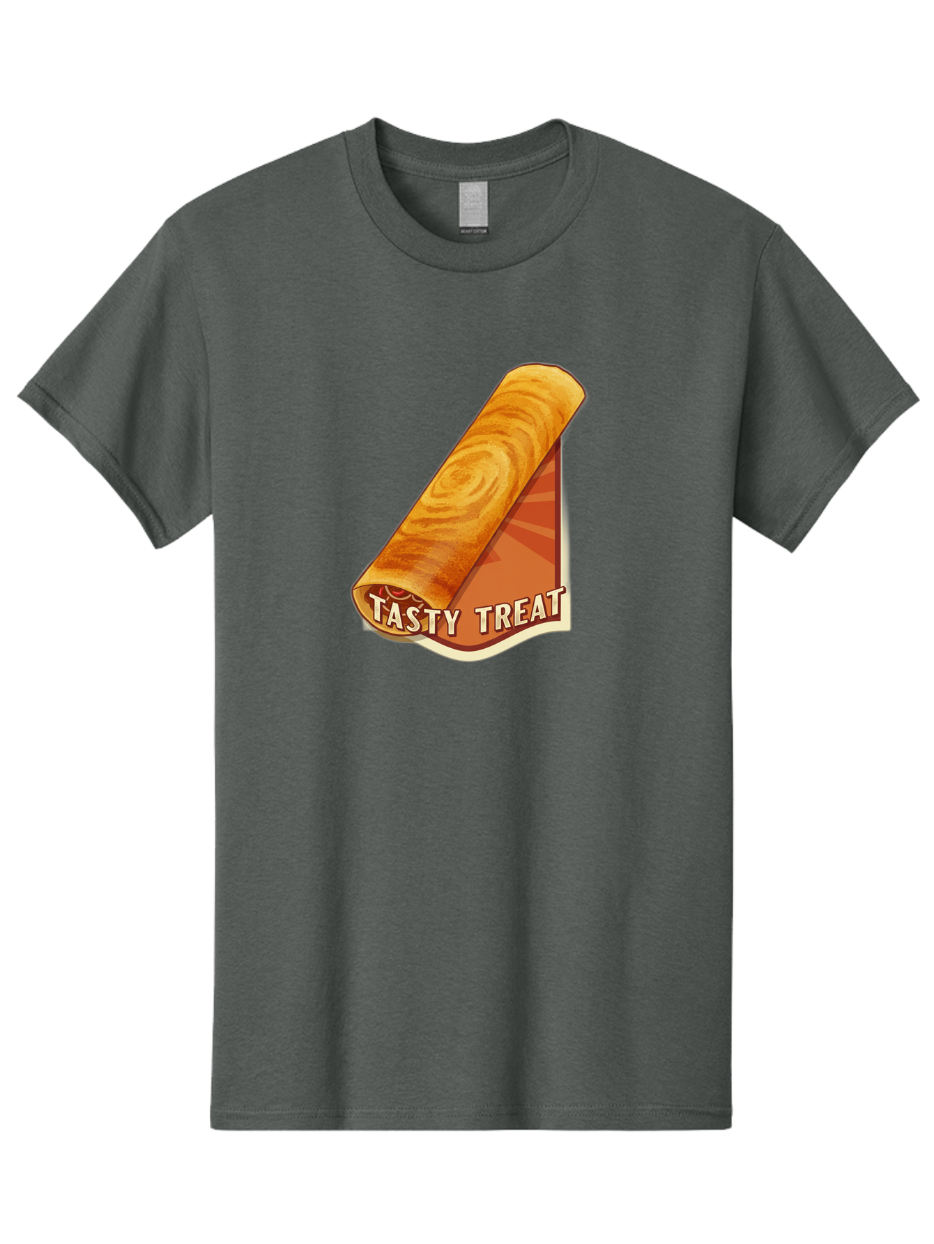 Tasty-Treat-8 Men'S Graphic Tee, 100% Cotton, Comfortable Casual Summer Wear, Machine Washable, Tasty Treat, Sweet Roll, Swirly Pastry, Golden Brown, Dessert, Snack, Treat, Sweet Tooth, Pastry Delight, Delicious Food Bab517