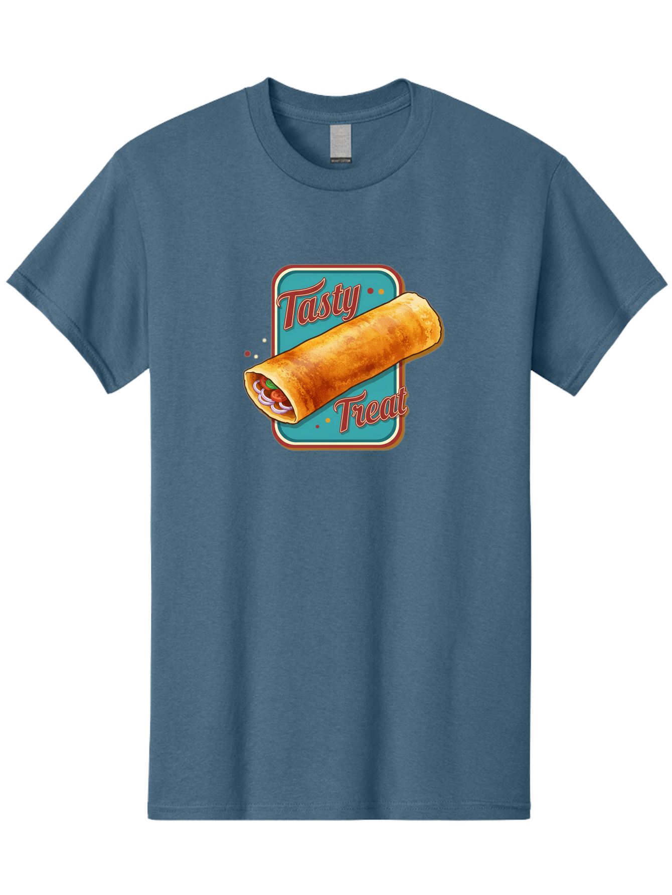 Tasty-Treat Men'S Graphic Tee, 100% Cotton, Comfortable Casual Summer Wear, Machine Washable, Crispy Spring Roll, Tasty Treat, Spring Roll, Delicious Filling, Mouth-Watering, Appetizing, Finger Food, Snack Time Bab519