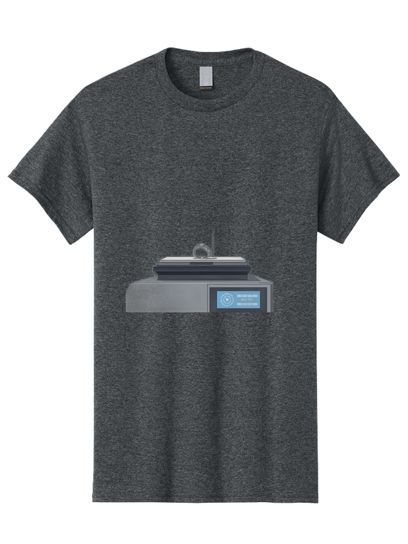 Tech-Device Men'S Graphic Tee, 100% Cotton, Comfortable Casual Summer Wear, Machine Washable, Smart Ring, Futuristic Technology, Digital Jewelry, Wearable Device, High-Tech Gadget, Sleek Design, Minimalist Style, Modern Accessory Bab524