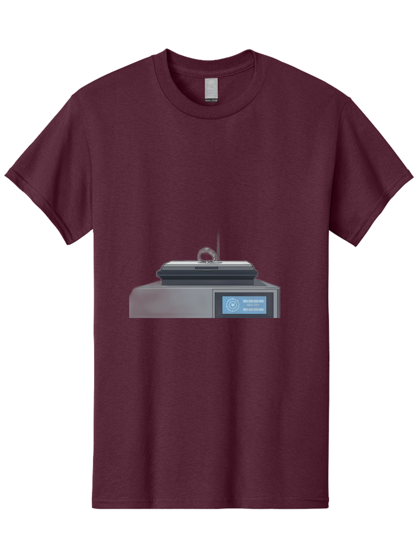 Tech-Device Men'S Graphic Tee, 100% Cotton, Comfortable Casual Summer Wear, Machine Washable, Smart Ring, Futuristic Technology, Digital Jewelry, Wearable Device, High-Tech Gadget, Sleek Design, Minimalist Style, Modern Accessory Bab524