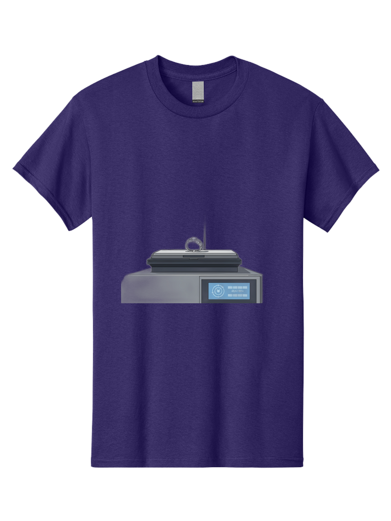 Tech-Device Men'S Graphic Tee, 100% Cotton, Comfortable Casual Summer Wear, Machine Washable, Smart Ring, Futuristic Technology, Digital Jewelry, Wearable Device, High-Tech Gadget, Sleek Design, Minimalist Style, Modern Accessory Bab524