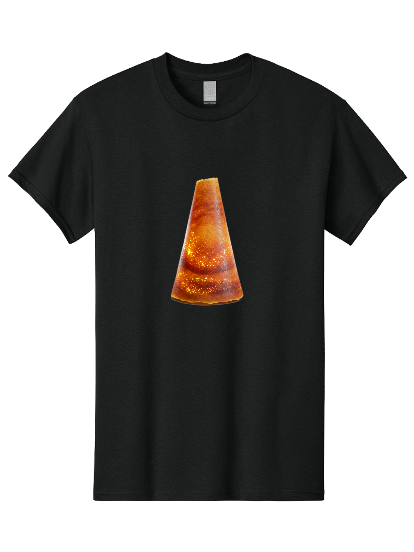 Traffic-Cone Men'S Graphic Tee, 100% Cotton, Comfortable Casual Summer Wear, Machine Washable, Cone-Shaped Object, Brown Color, Smooth Surface, Reflective Spots, Abstract Shape, Modern Design, Unique Texture, Geometric Form Bab542
