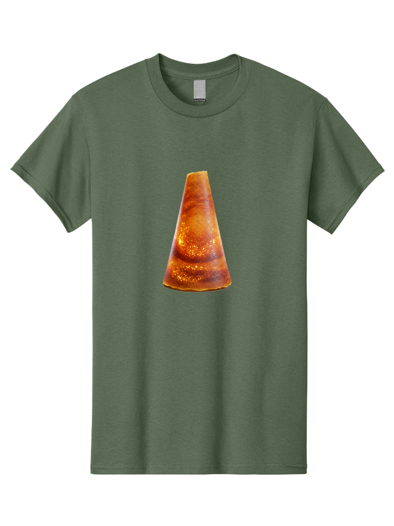 Traffic-Cone Men'S Graphic Tee, 100% Cotton, Comfortable Casual Summer Wear, Machine Washable, Cone-Shaped Object, Brown Color, Smooth Surface, Reflective Spots, Abstract Shape, Modern Design, Unique Texture, Geometric Form Bab542