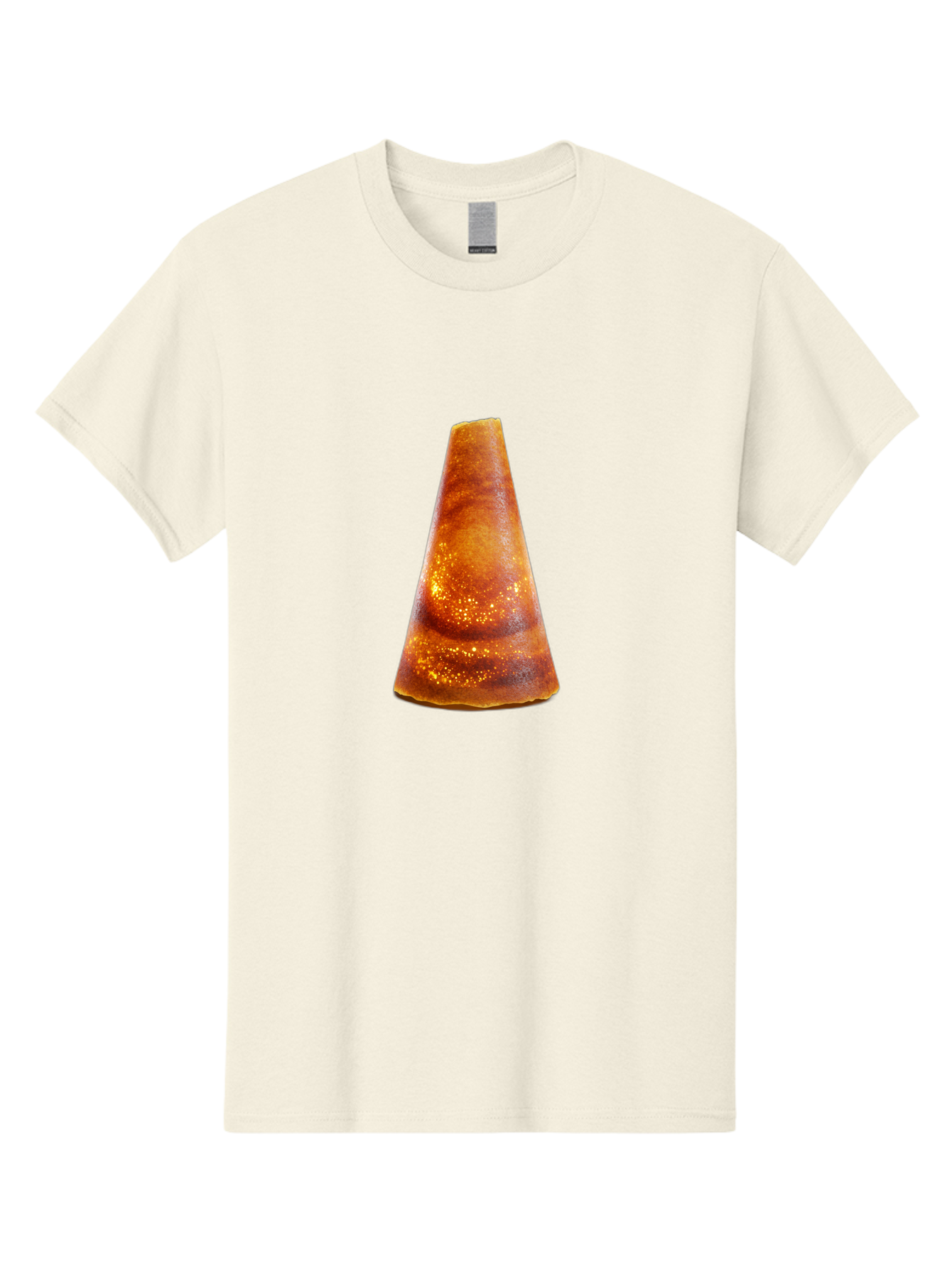 Traffic-Cone Men'S Graphic Tee, 100% Cotton, Comfortable Casual Summer Wear, Machine Washable, Cone-Shaped Object, Brown Color, Smooth Surface, Reflective Spots, Abstract Shape, Modern Design, Unique Texture, Geometric Form Bab542
