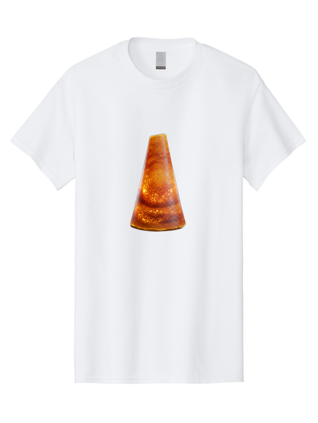 Traffic-Cone Men'S Graphic Tee, 100% Cotton, Comfortable Casual Summer Wear, Machine Washable, Cone-Shaped Object, Brown Color, Smooth Surface, Reflective Spots, Abstract Shape, Modern Design, Unique Texture, Geometric Form Bab542