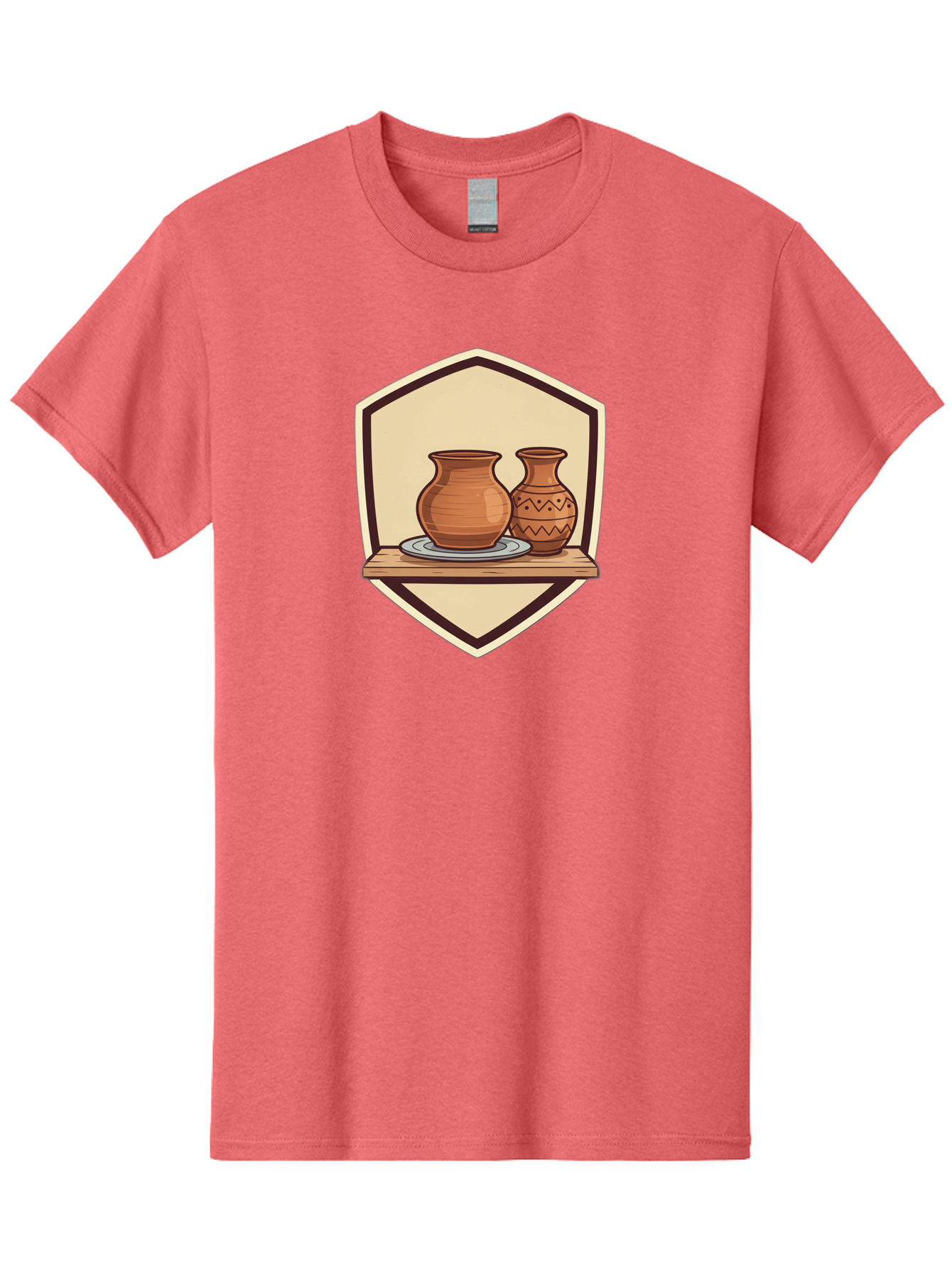 Two-Clay-Pots Men'S Graphic Tee, 100% Cotton, Comfortable Casual Summer Wear, Machine Washable, Clay Pots, Terracotta, Pottery, Decorative Vases, Traditional Crafts, Handcrafted Ceramics, Vintage Decor Bab561